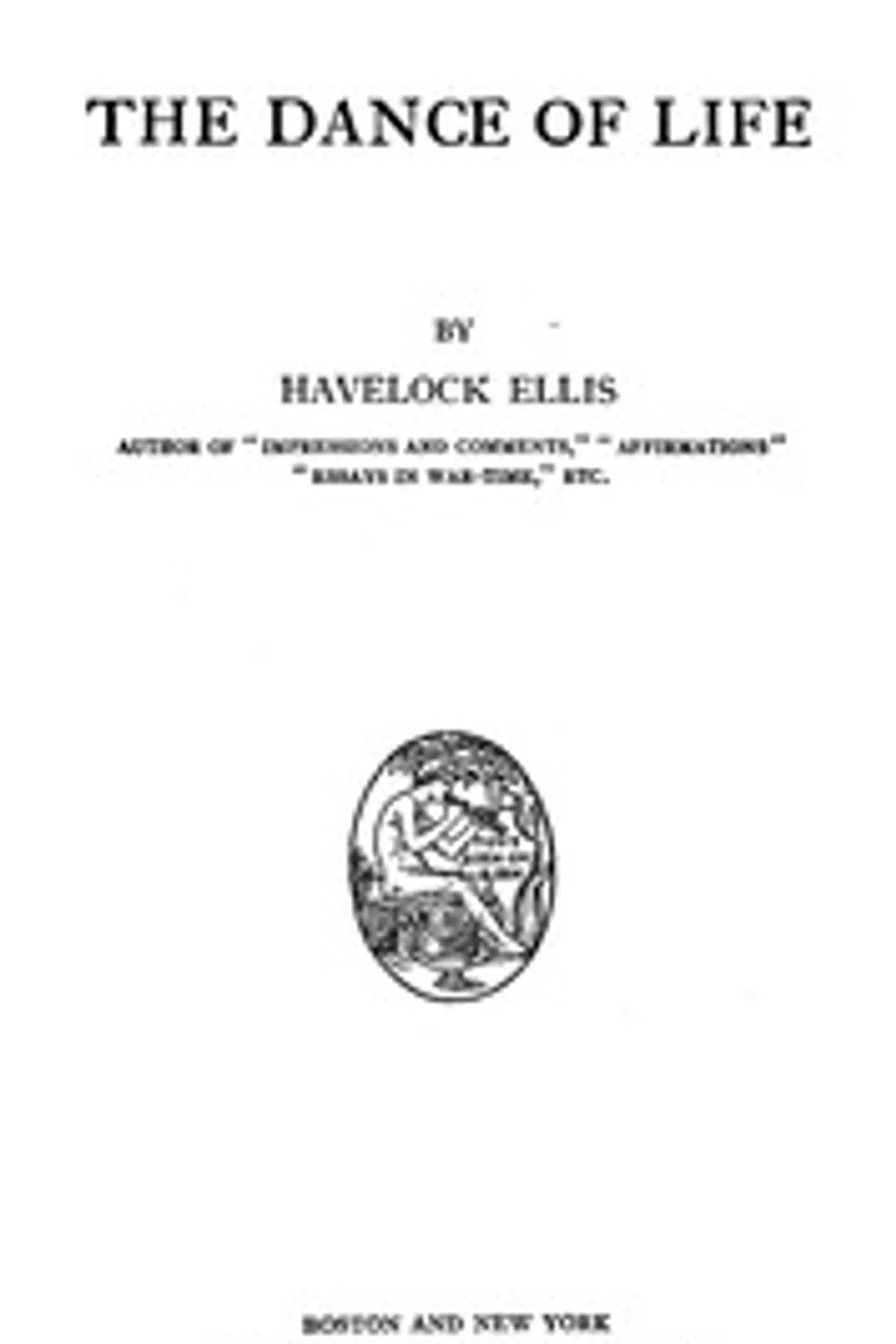 The Dance of Life, Havelock Ellis