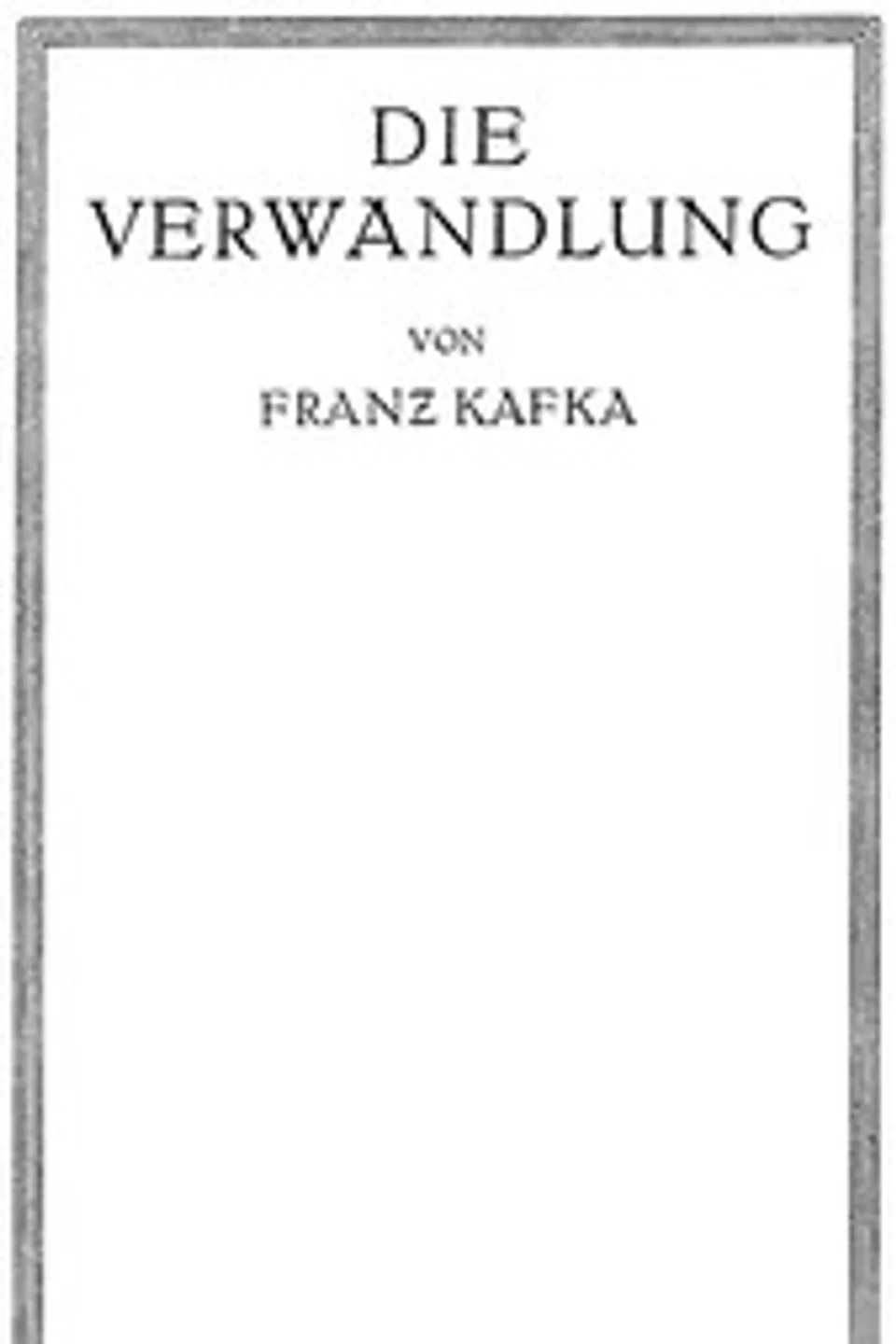 Die Verwandlung, Franz Kafka