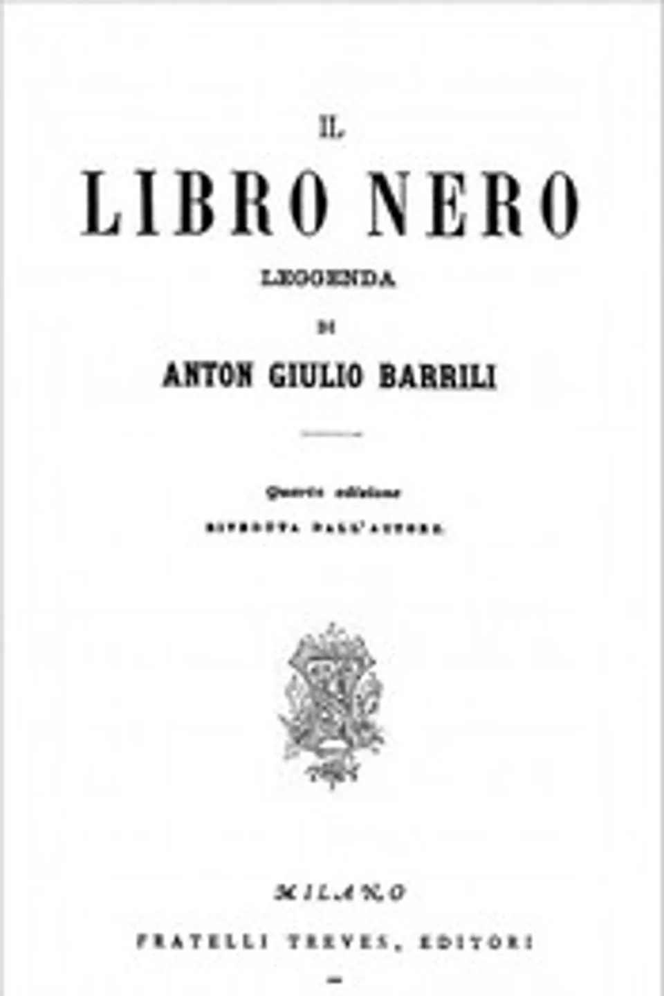 Il Libro Nero, Anton Giulio Barrili