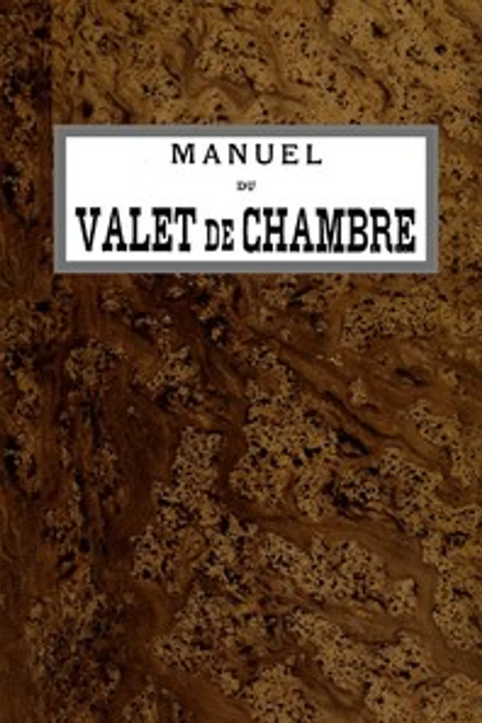 Manuel du Valet de Chambre: Contenant des indications sur la tenue, le langage, le service de table et des appartements, le soin des parquets, de l'argenterie, des cuivres, etc., la manière de recevoir et de répondre à la porte, etc., etc., Anonymous