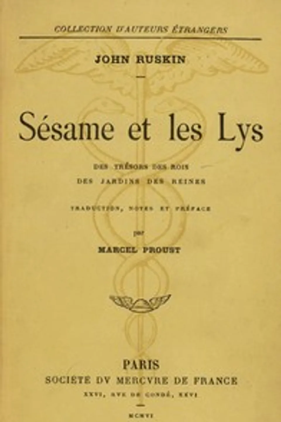 Sésame et les lys: des trésors des rois, des jardins des reines, John Ruskin