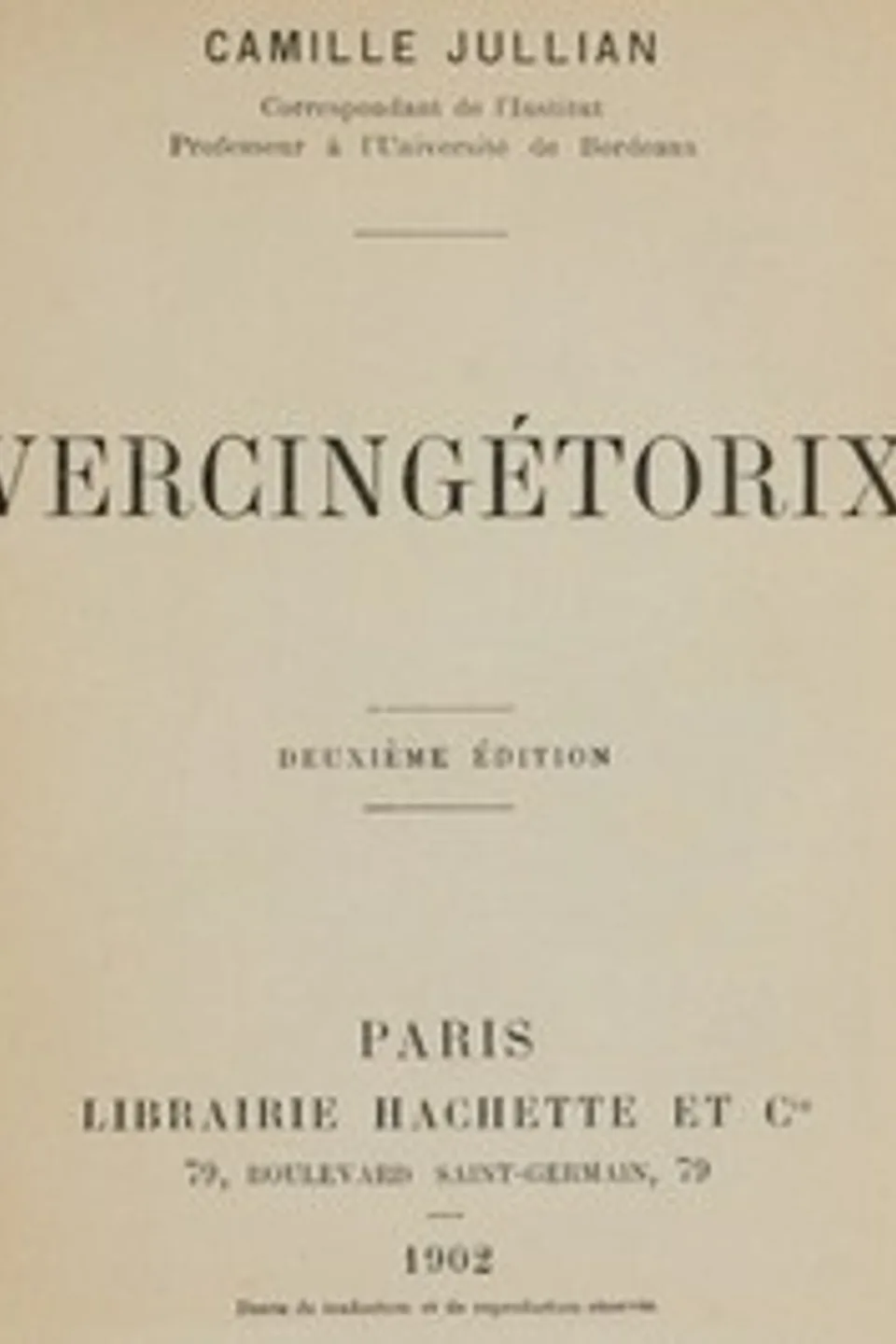 Vercingétorix, Camille Jullian