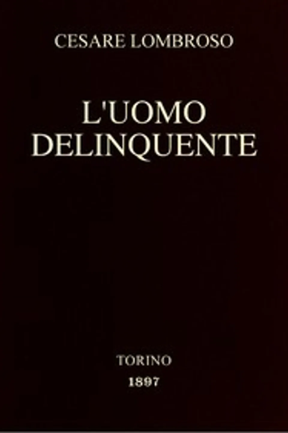 L'uomo delinquente: in rapporto all'antropologia, alla giurisprudenza ed alla psichiatria (Cause e rimedi), Cesare Lombroso