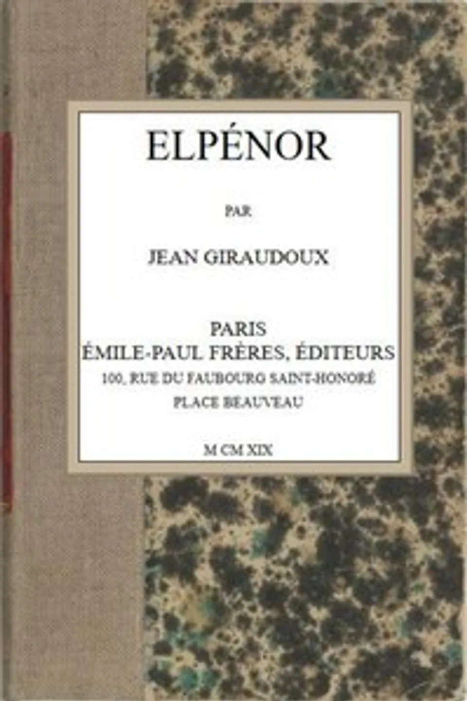 Elpénor, Jean Giraudoux