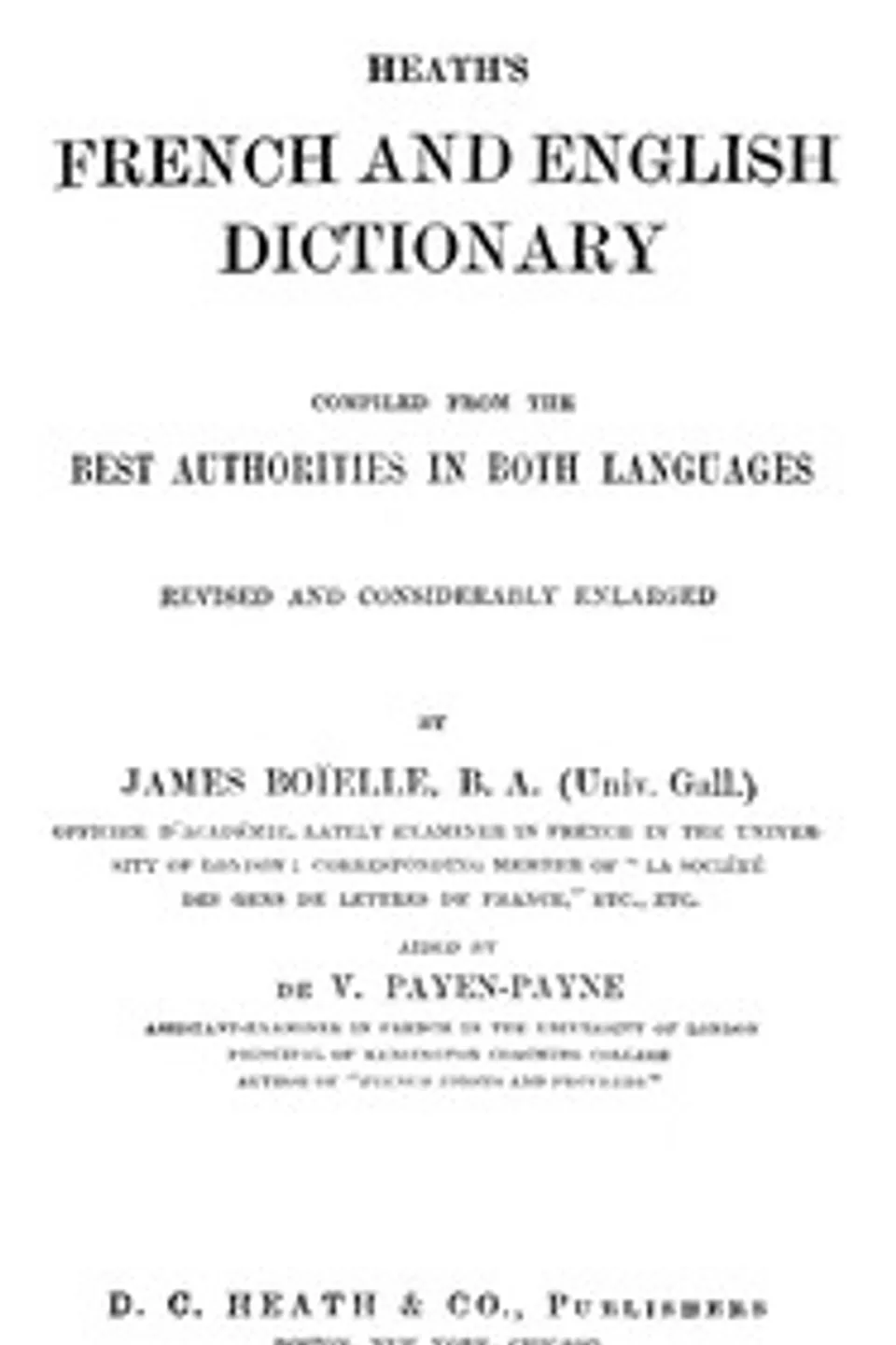Heath's French and English dictionary, Jean Louis de Lolme