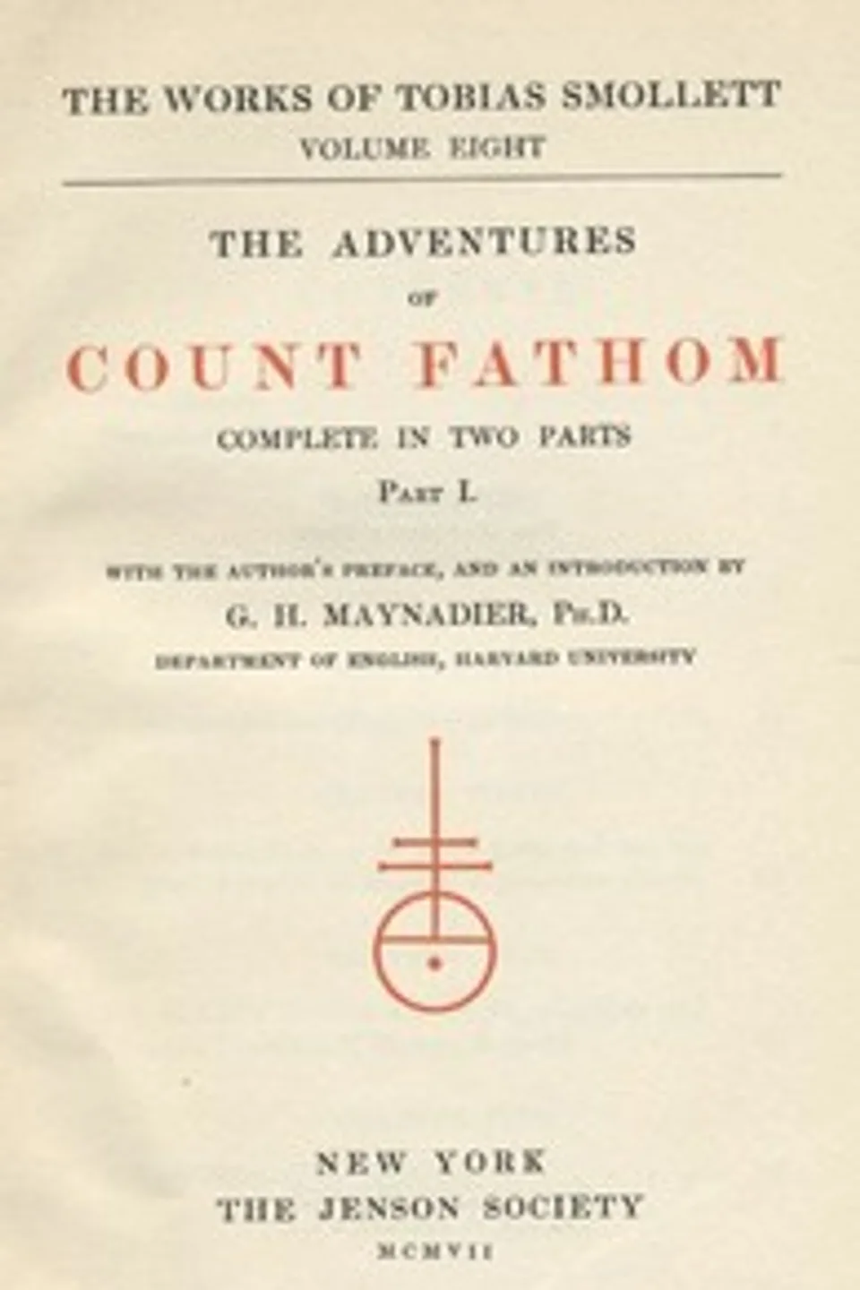 The Adventures of Ferdinand Count Fathom — Complete, T. (Tobias) Smollett
