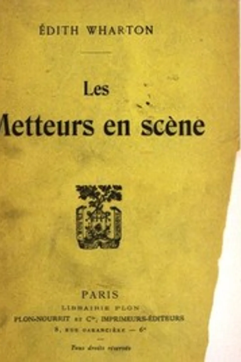 Les metteurs en scène, Edith Wharton