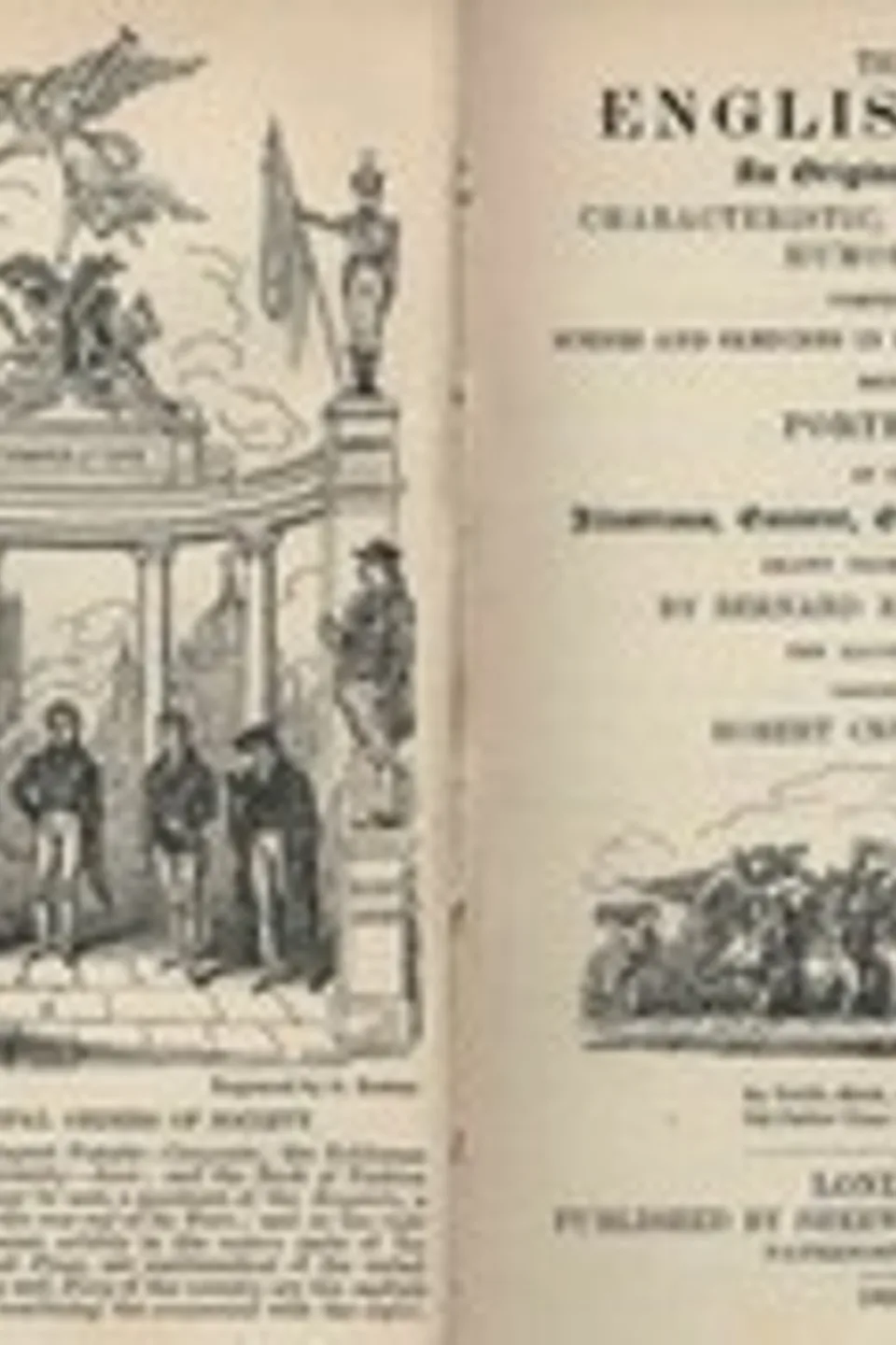 The English spy : $b an original work characteristic, satirical, and humorous. Comprising scenes and sketches in every rank of society, being portraits drawn from the life, C. M. (Charles Molloy) Westmacott