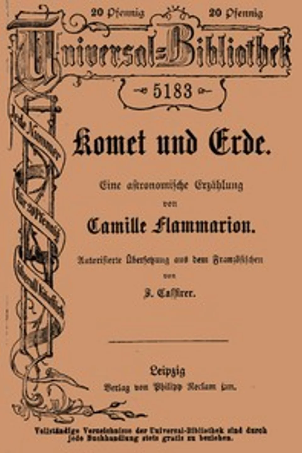 Komet und Erde: Eine astronomische Erzählung, Camille Flammarion