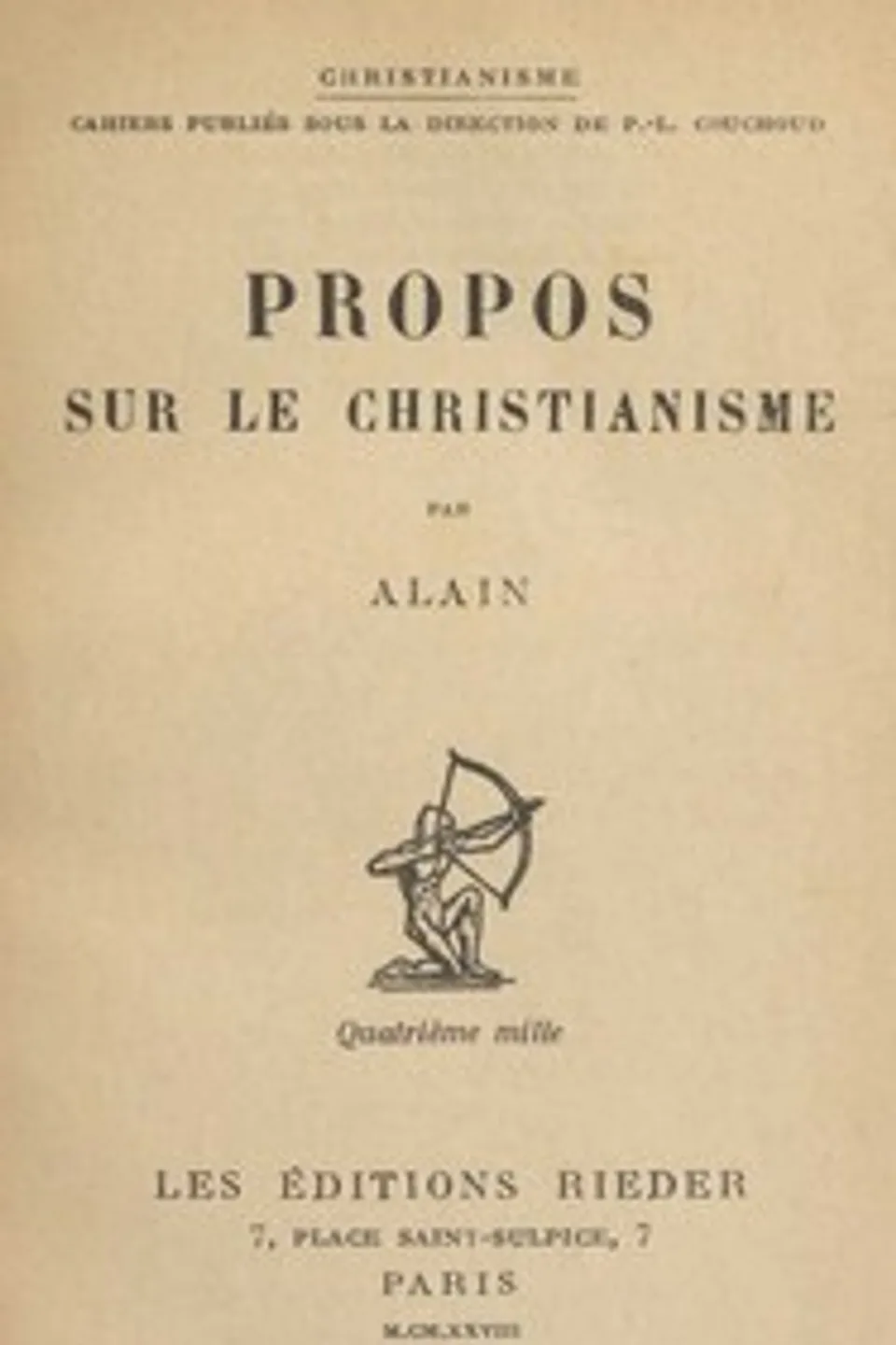 Propos sur le christianisme, Alain