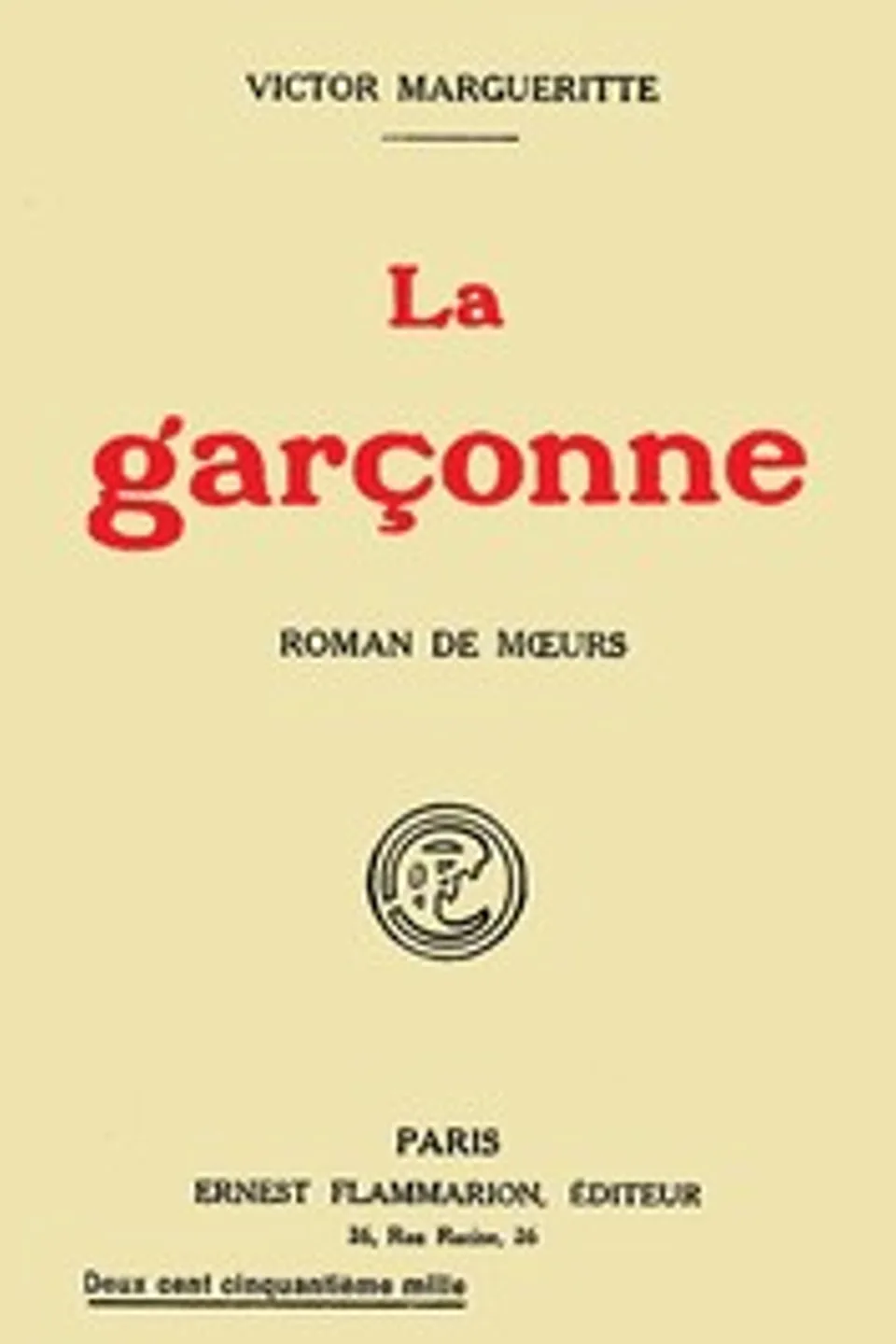 La garçonne, V. (Victor) Margueritte