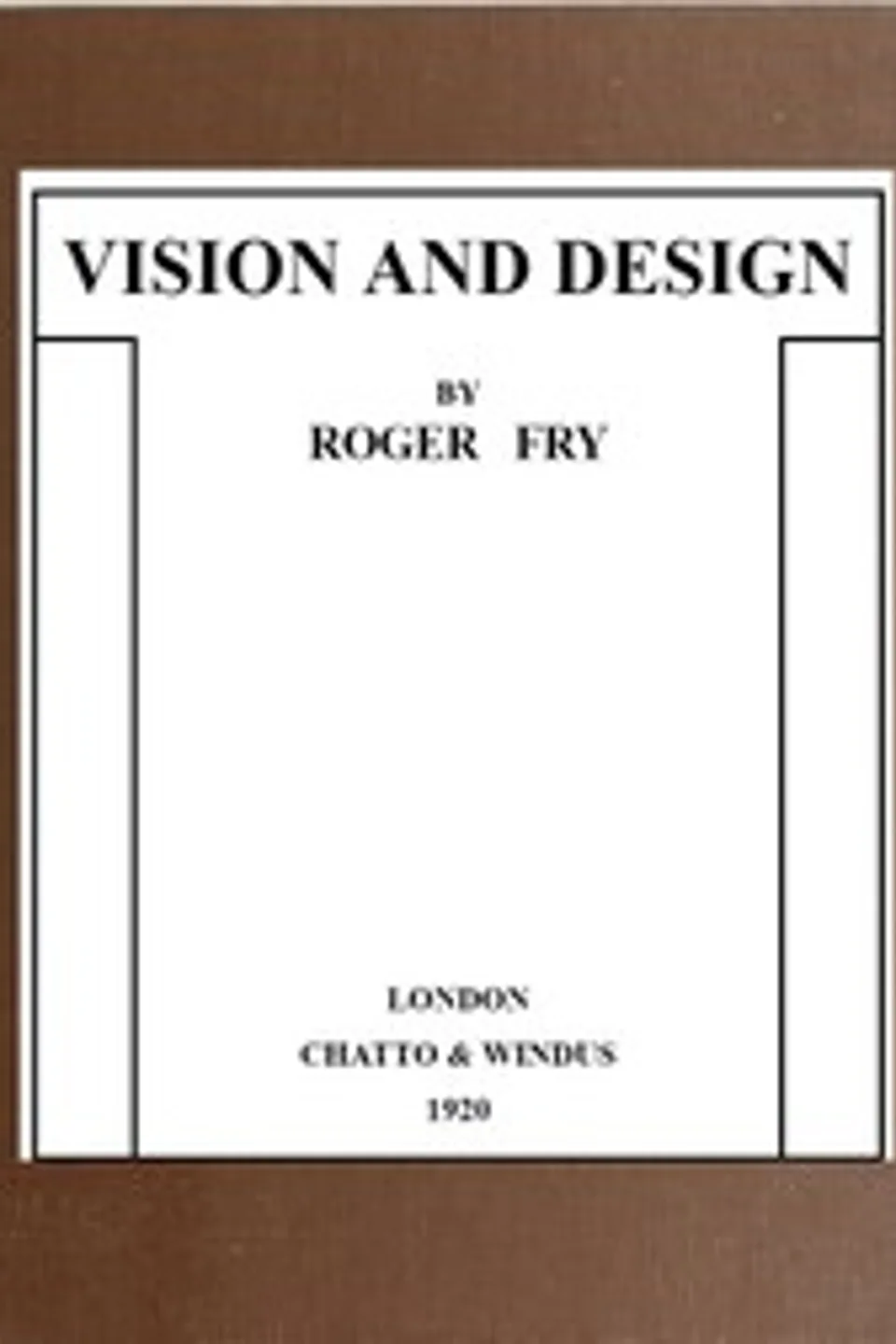 Vision and Design, Roger Fry