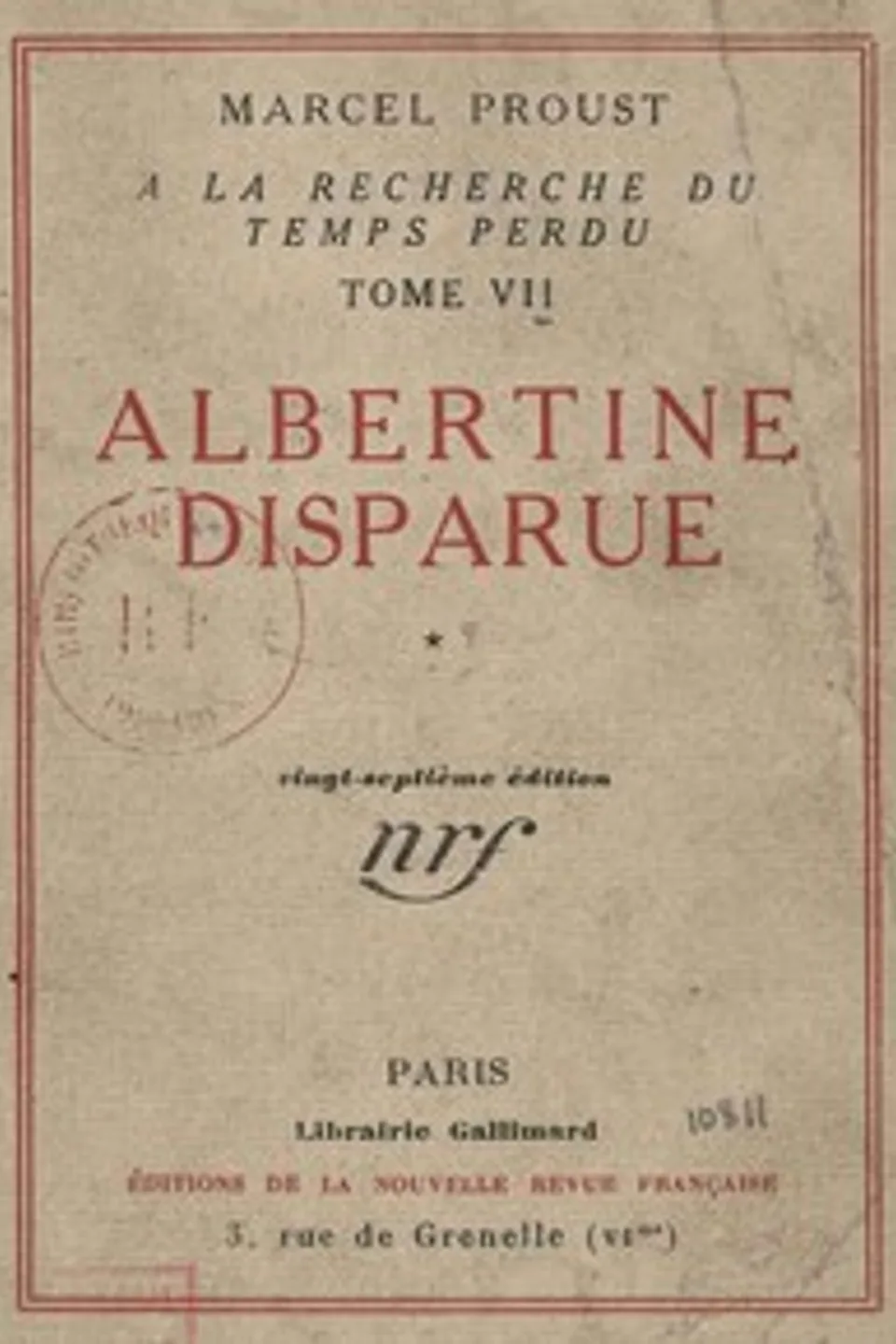 Albertine disparue Vol 1 (of 2): À la recherche du temps perdu, Tome 7, Marcel Proust