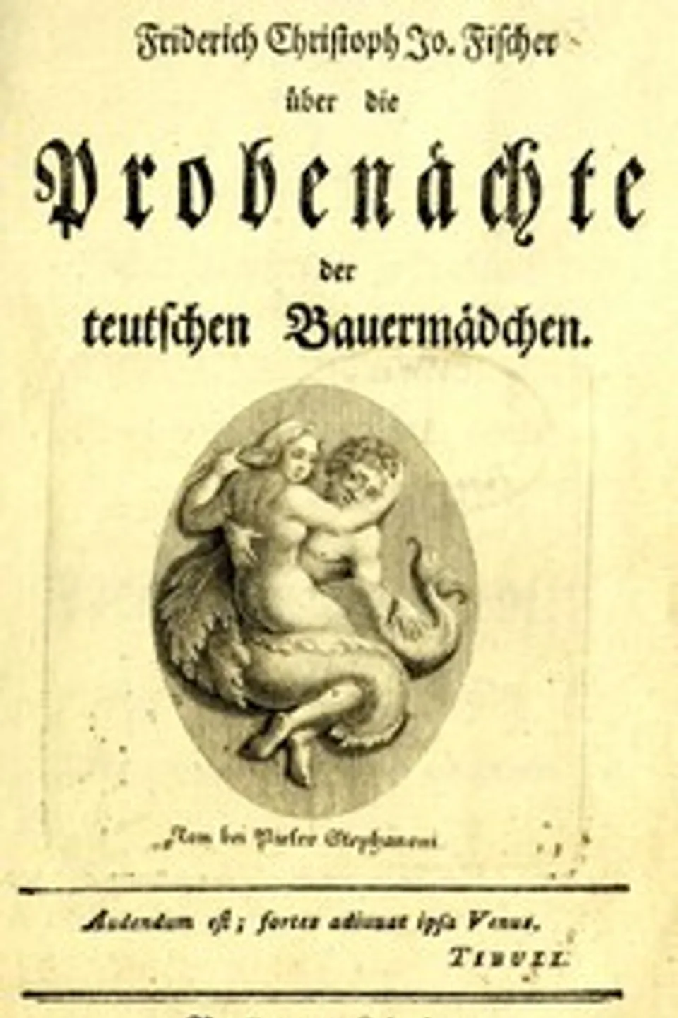 Über die Probenächte der teutschen Bauermädchen, Friedrich Christoph Jonathan Fischer