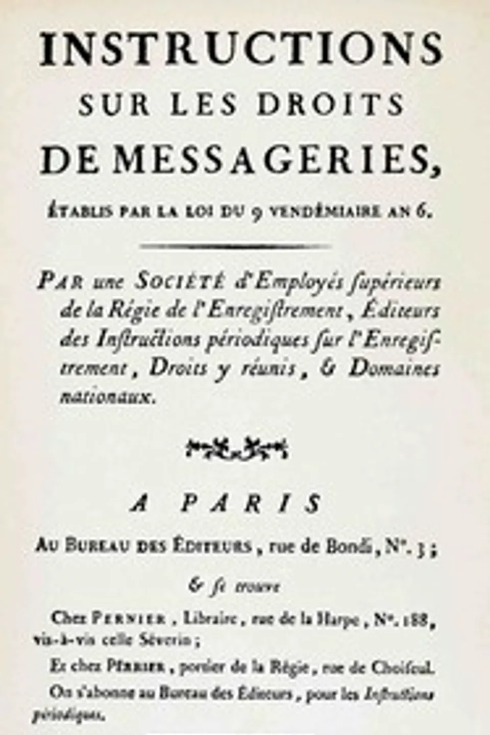 Instructions sur les droits de messageries, Anonymous