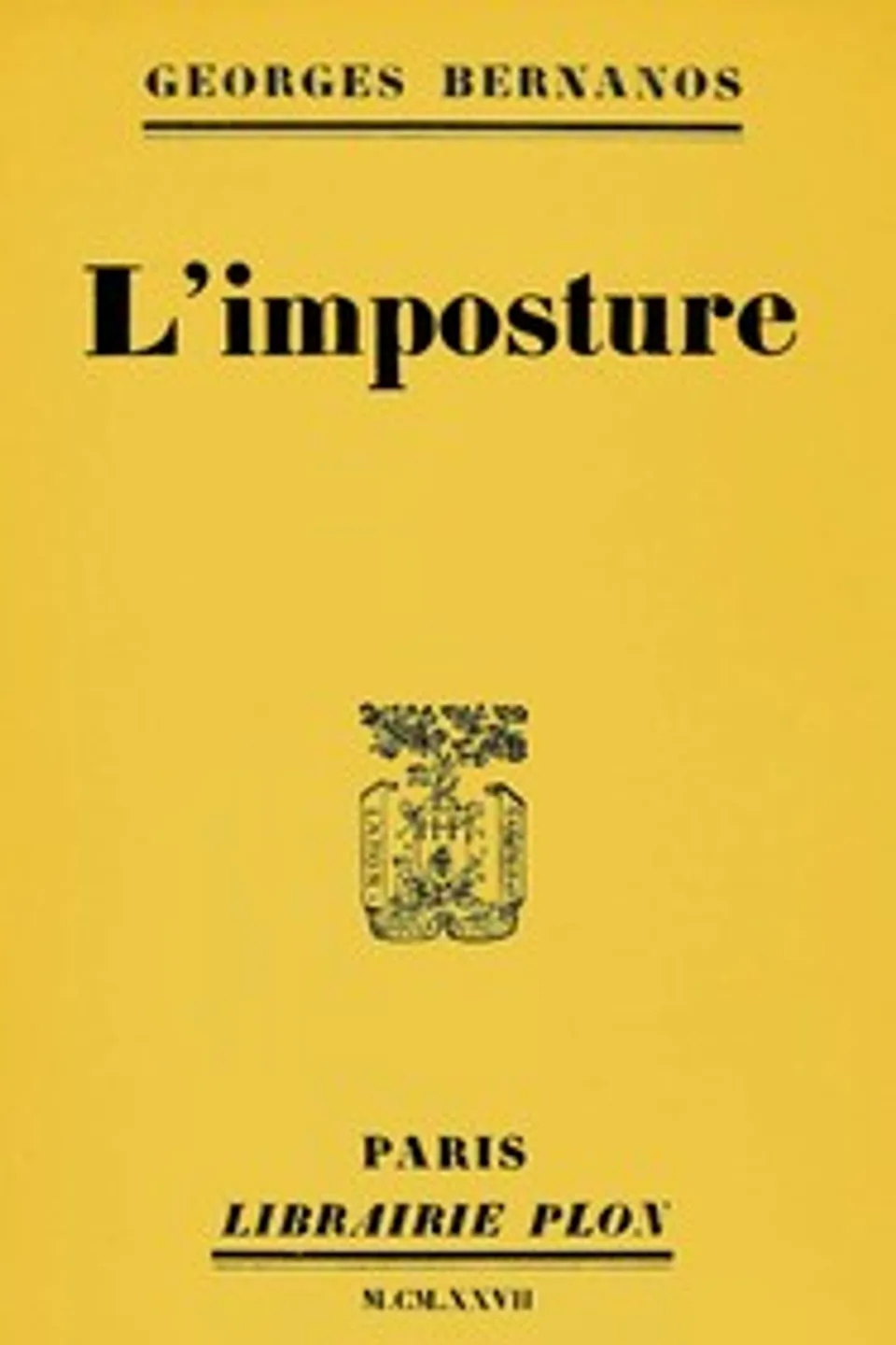 L'imposture, Georges Bernanos