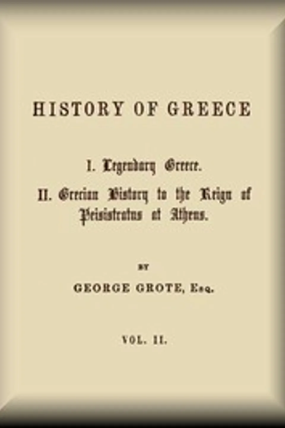 History of Greece, Volume 02 (of 12), George Grote