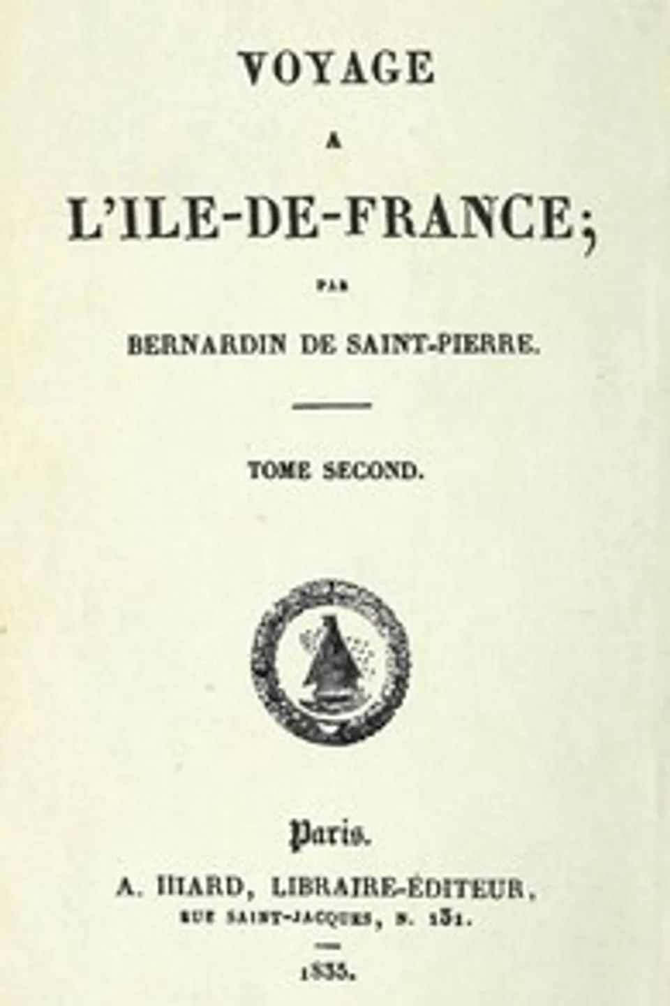 Voyage à l'Ile-de-France (2/2), Bernardin de Saint-Pierre