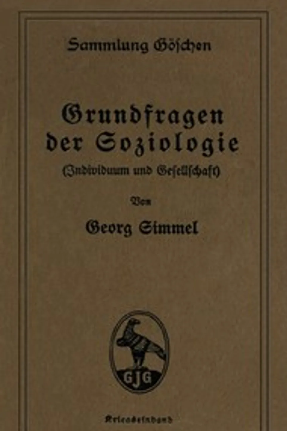 Grundfragen der Soziologie, Georg Simmel