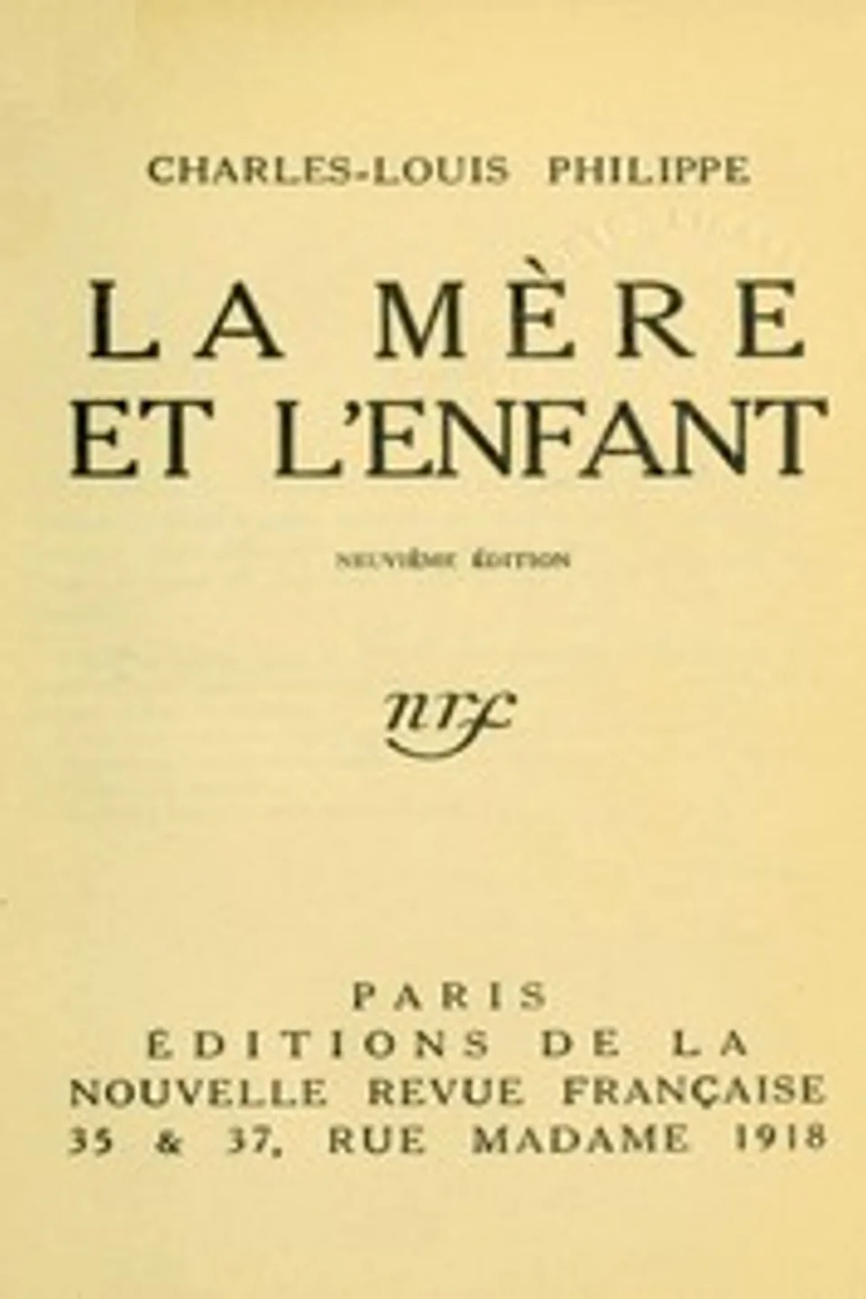 La mère et l'enfant, Charles-Louis Philippe