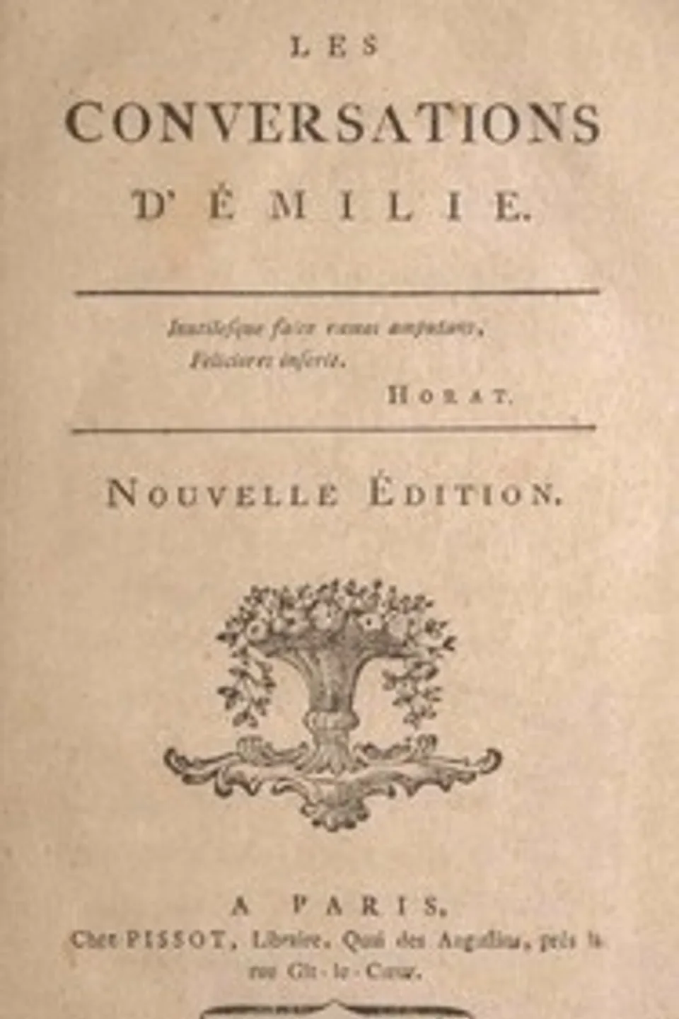 Les conversations d'Émilie, Louise Florence Pétronille Tardieu d'Esclavelles Epinay