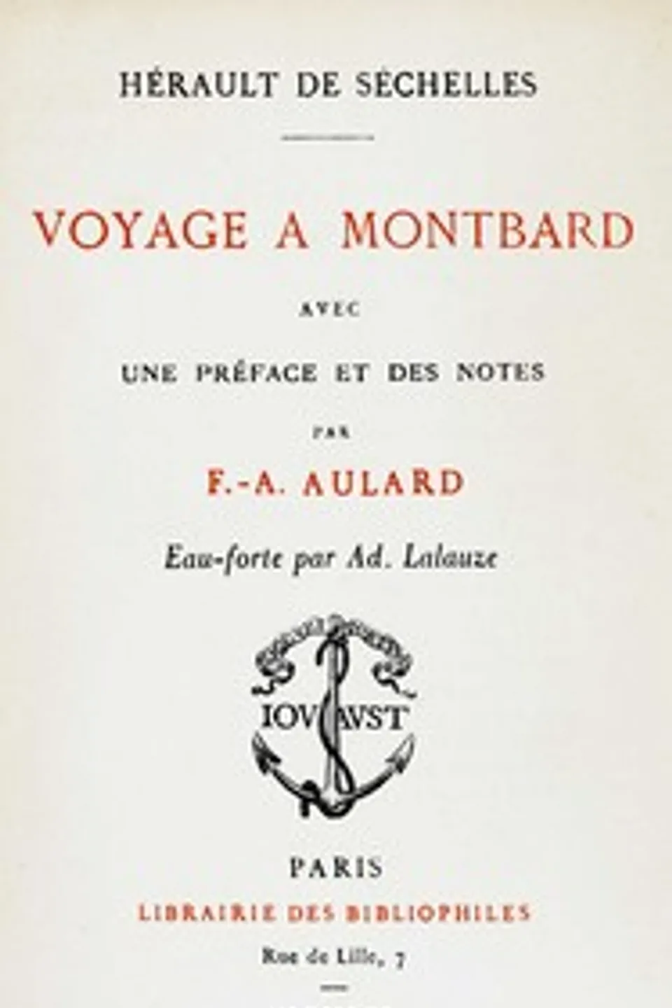 Voyage à Montbard, Marie-Jean Hérault de Séchelles