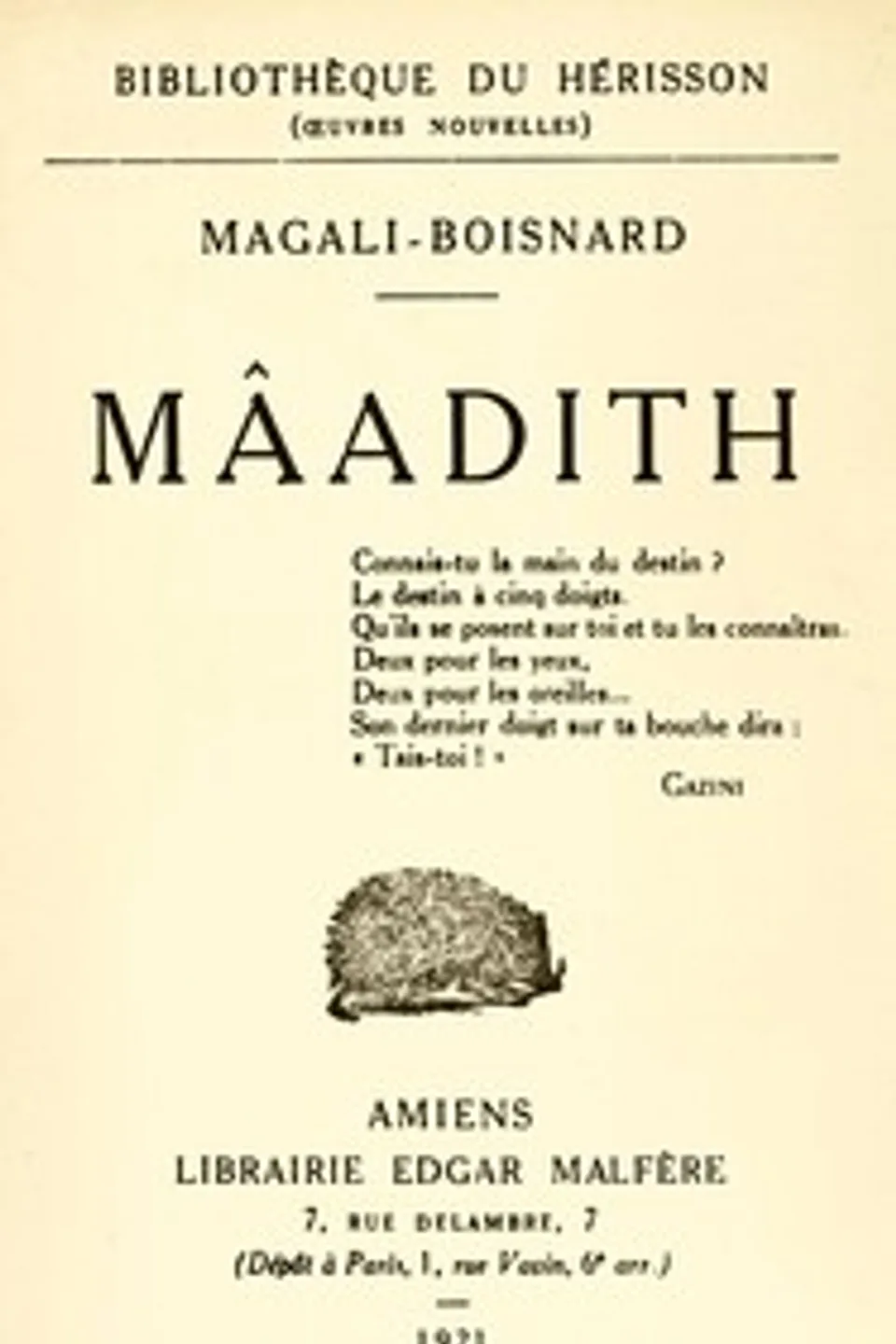 Mâadith, Magali-Boisnard