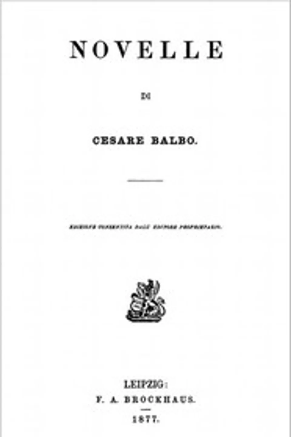 Novelle, Cesare Balbo