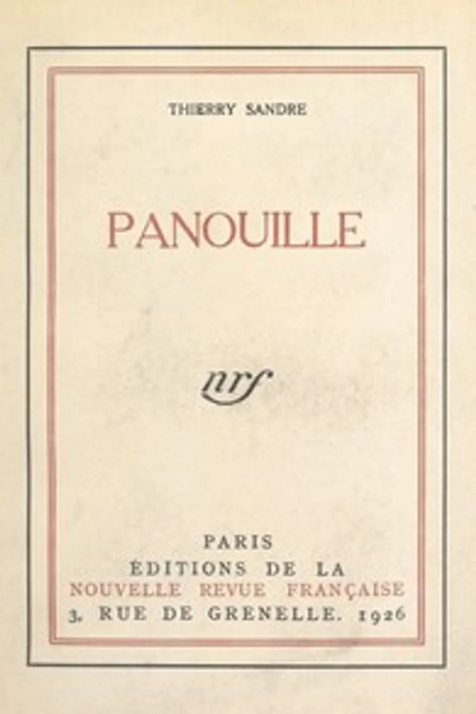 Panouille, Thierry Sandre