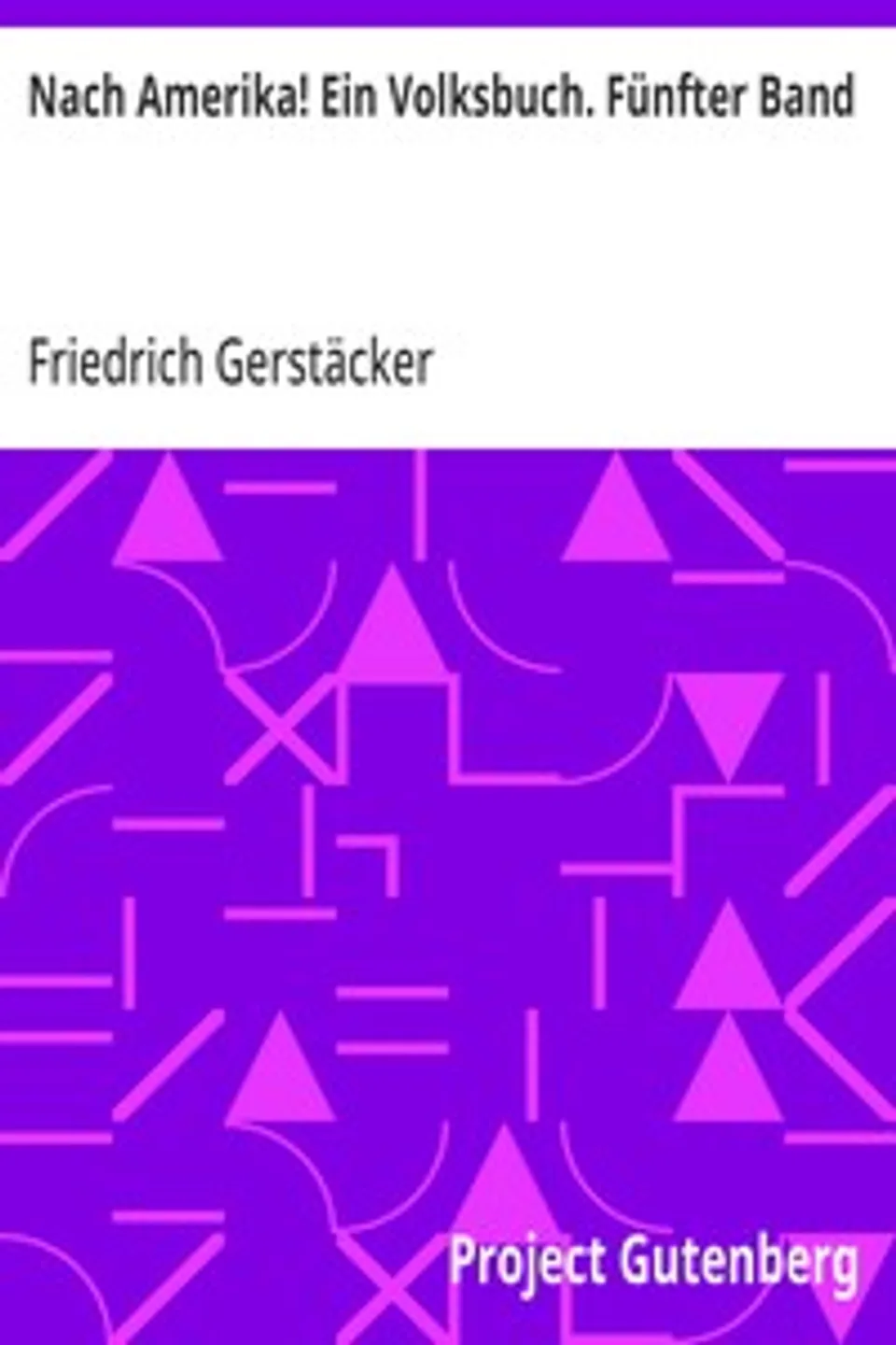 Nach Amerika! Ein Volksbuch. Fünfter Band, Friedrich Gerstäcker