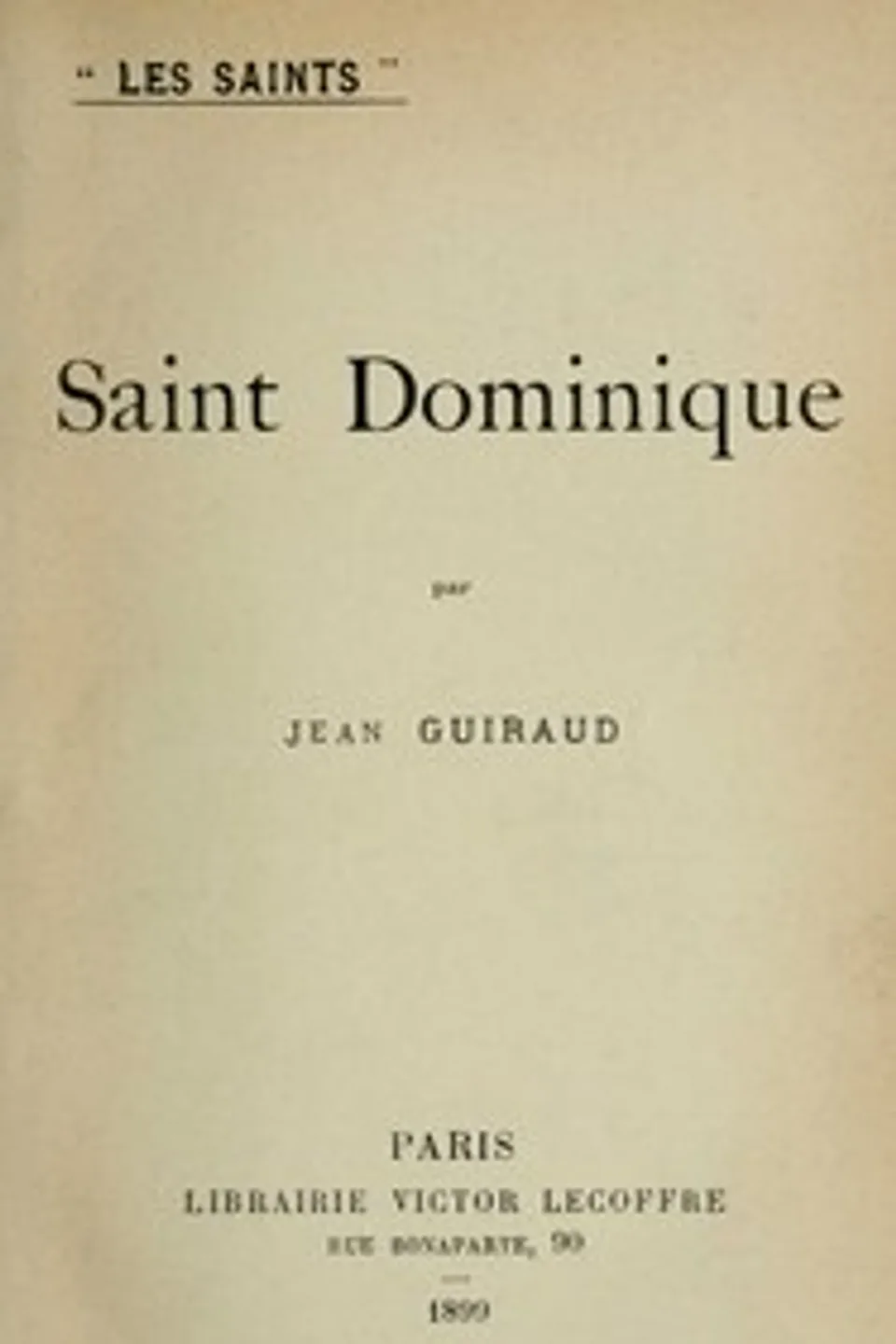 Saint Dominique, Jean Guiraud