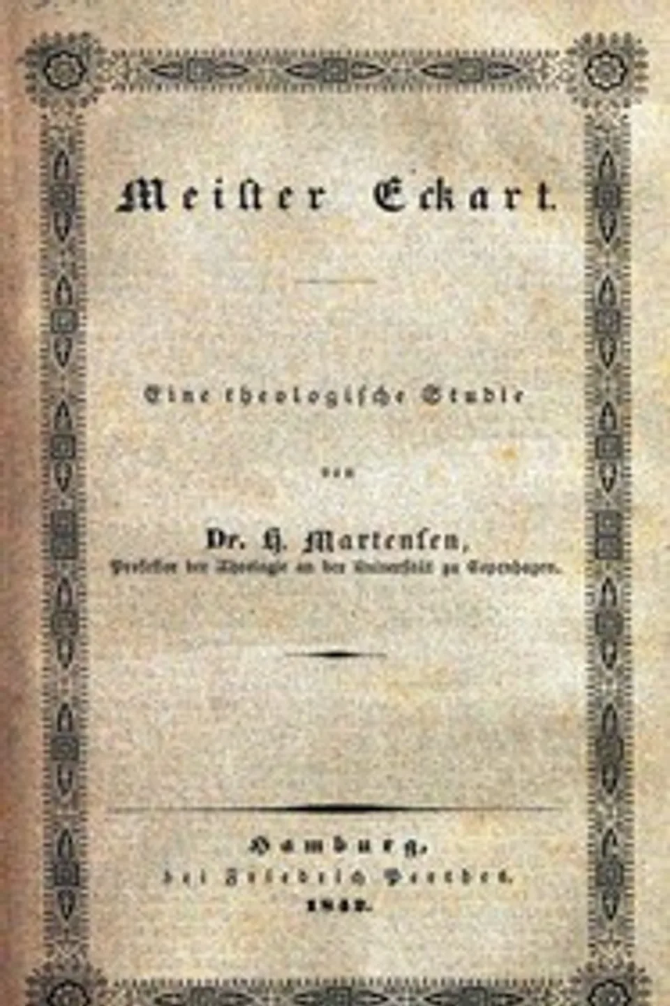 Meister Eckart : $b Eine theologische Studie, H. (Hans) Martensen
