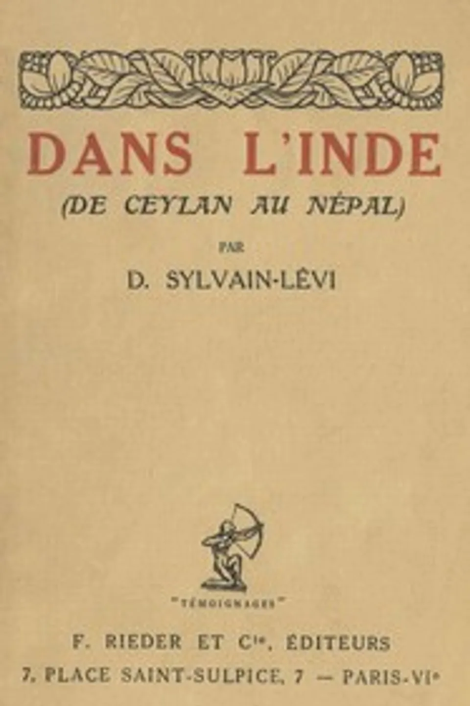 Dans l'Inde (de Ceylan au Népal), Désirée Sylvain-Lévi