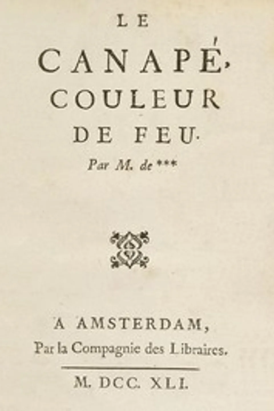 Le Canapé couleur de feu, Louis Charles Fougeret de Monbron