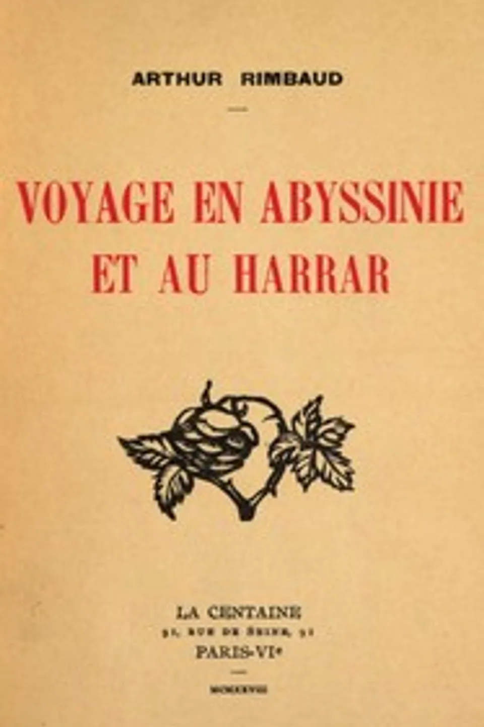 Voyage en Abyssinie et au Harrar, Arthur Rimbaud