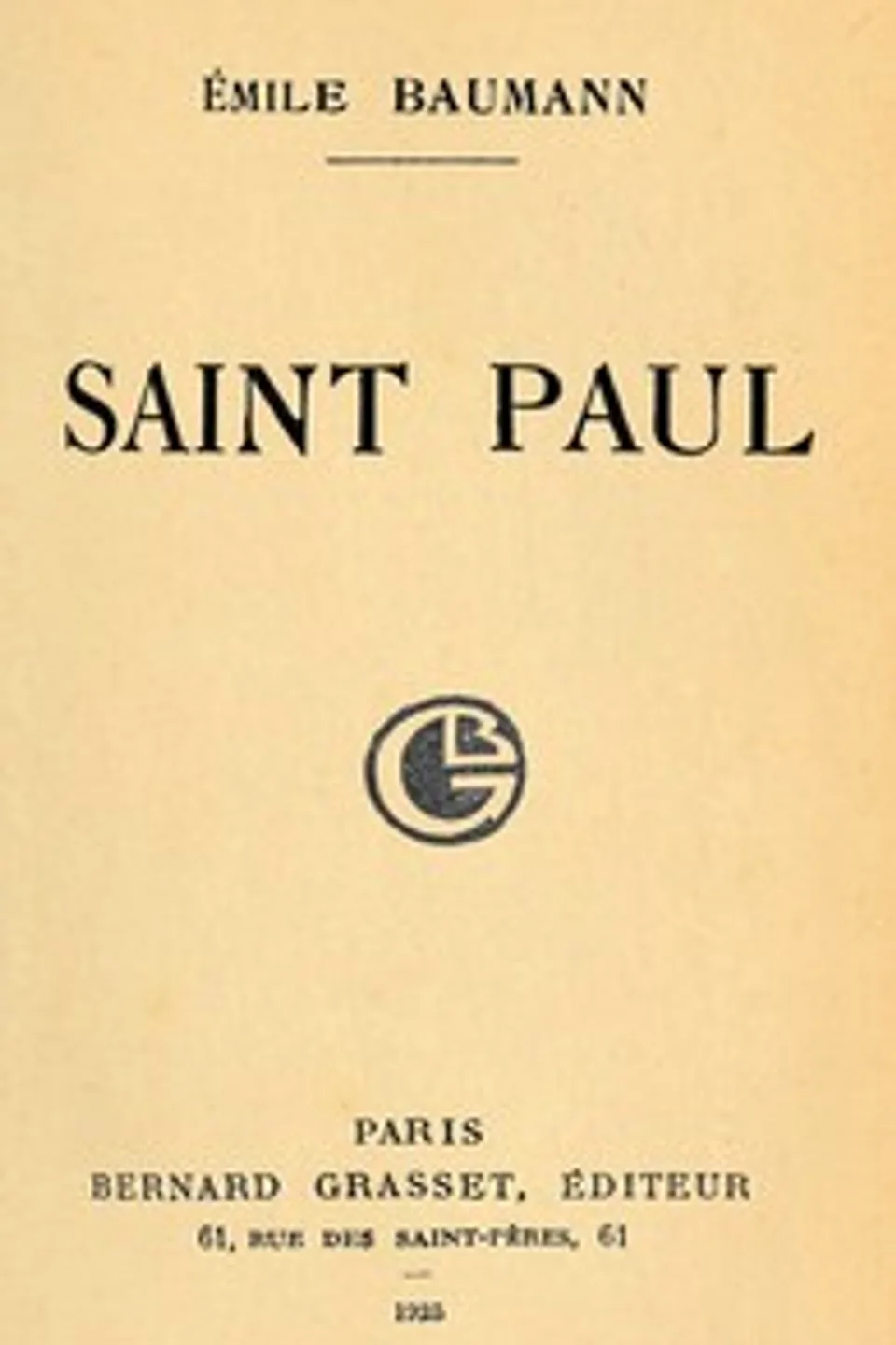 Saint Paul, Emile Baumann