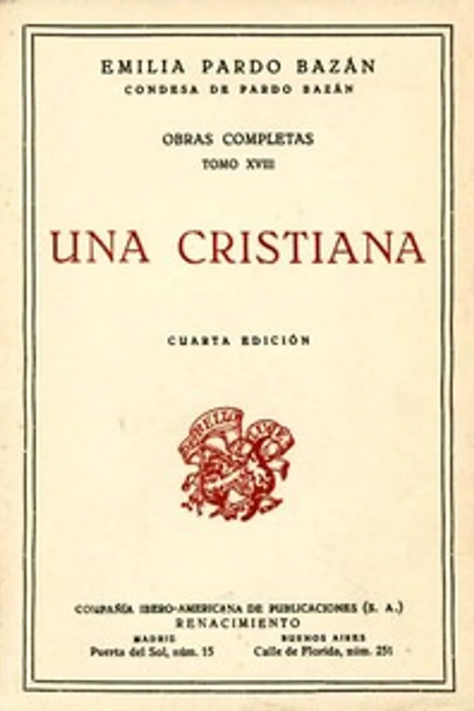 Una Cristiana, Emilia Pardo Bazán