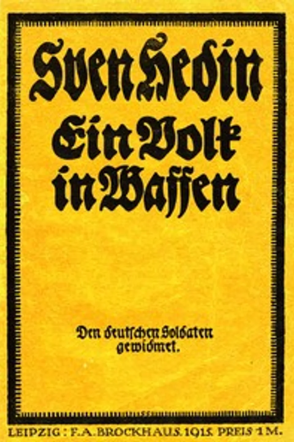 Ein Volk in Waffen, Sven Anders Hedin