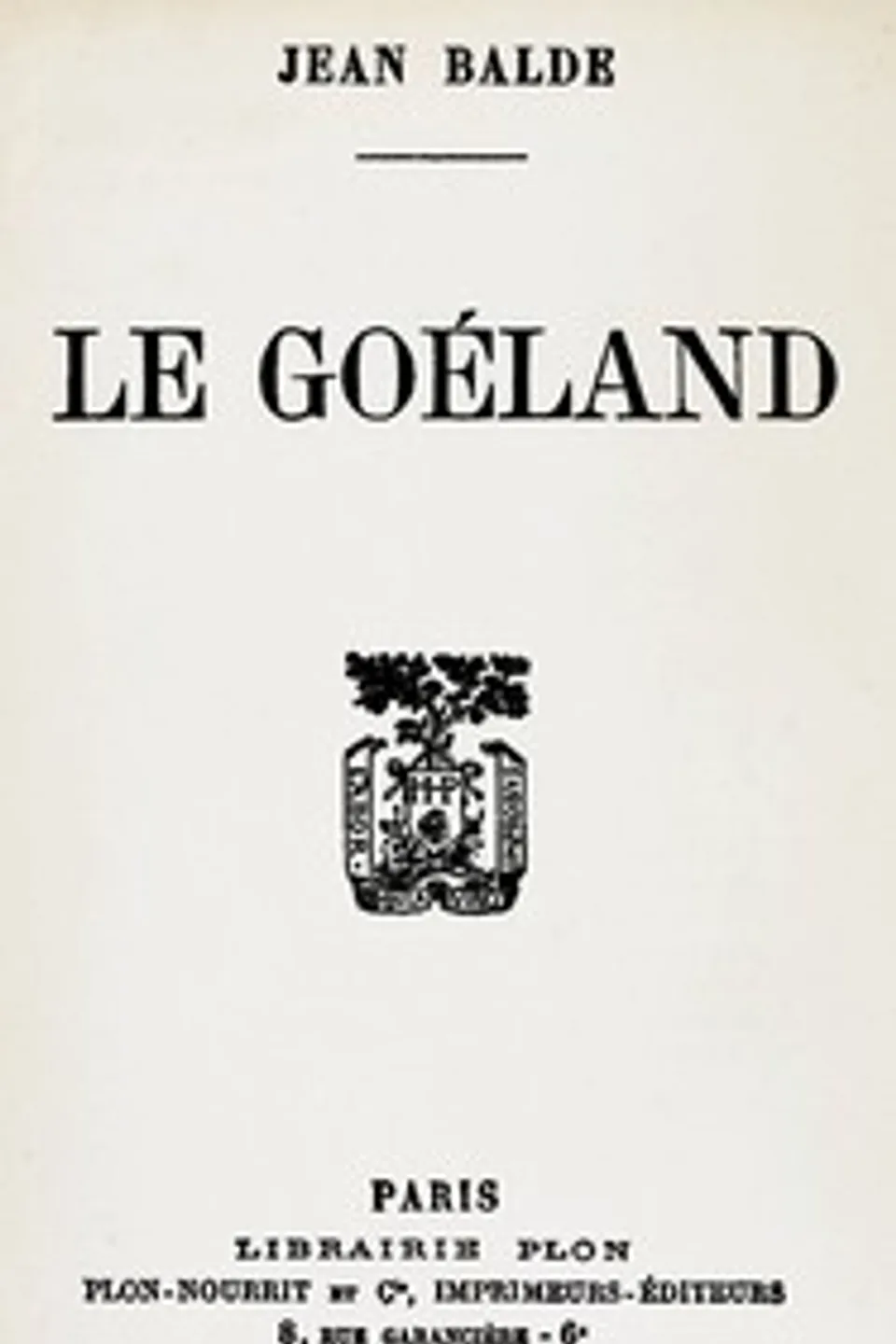 Le goéland, Jean Balde
