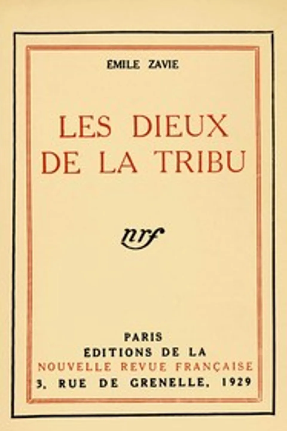 Les dieux de la tribu, Émile Zavie