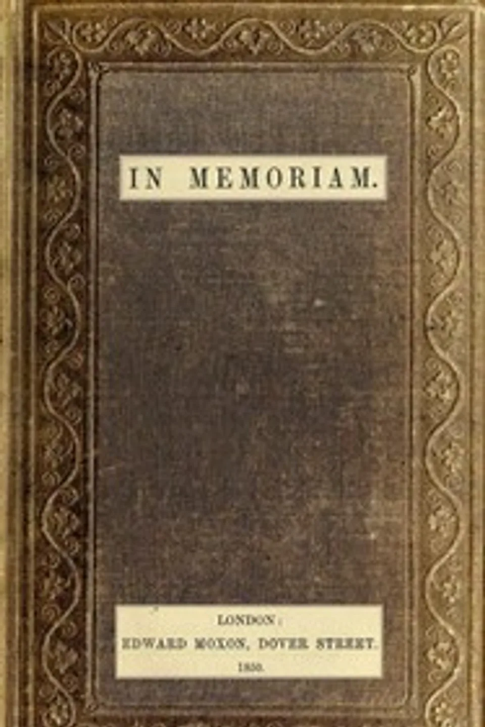 In memoriam, Alfred Tennyson