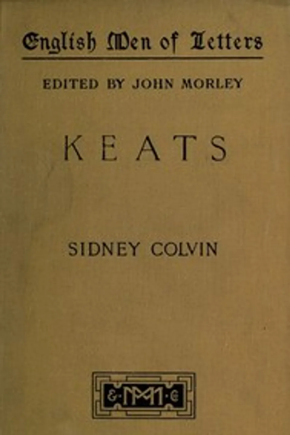 Keats, Sidney Colvin
