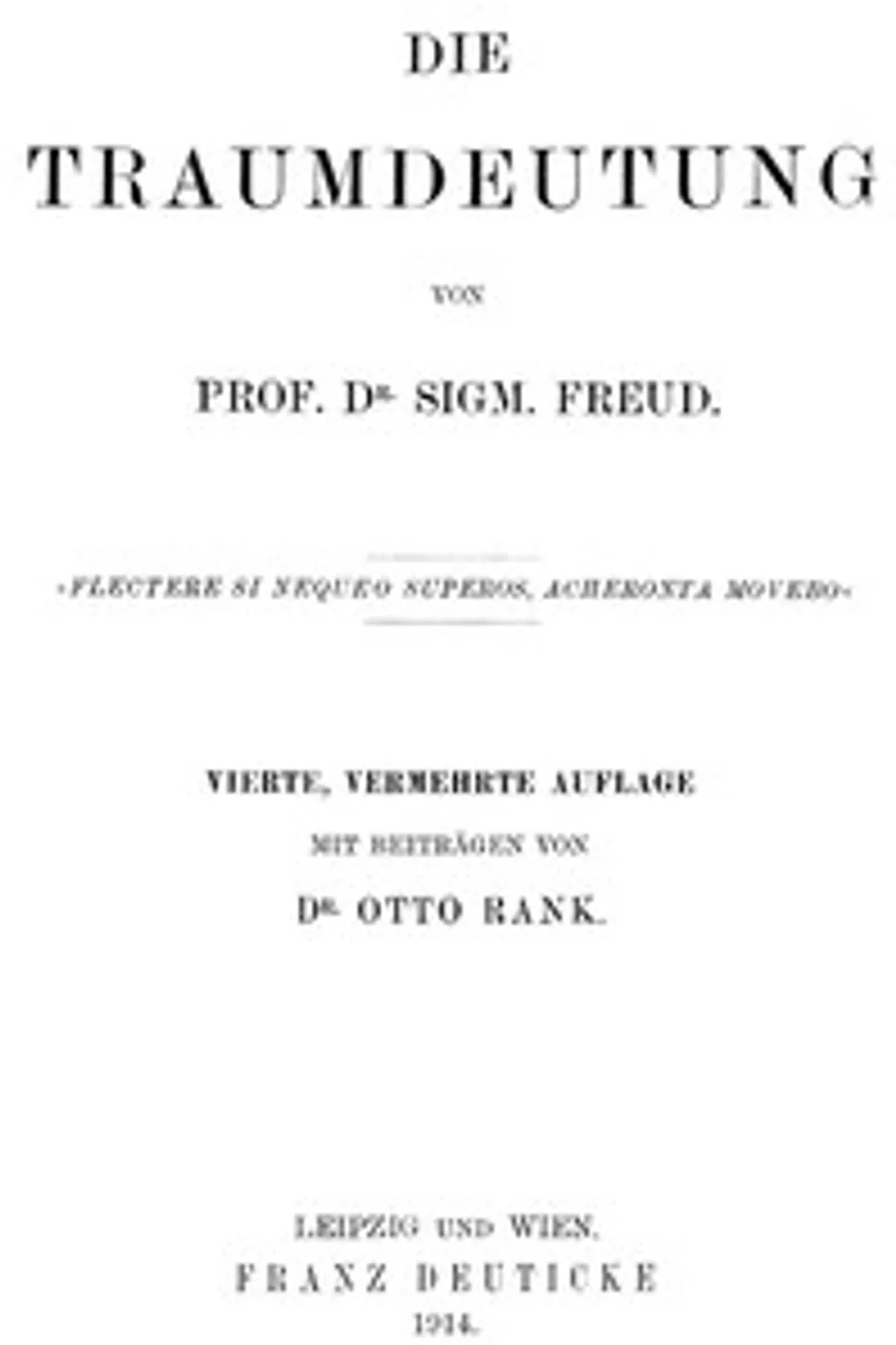 Die Traumdeutung, Sigmund Freud
