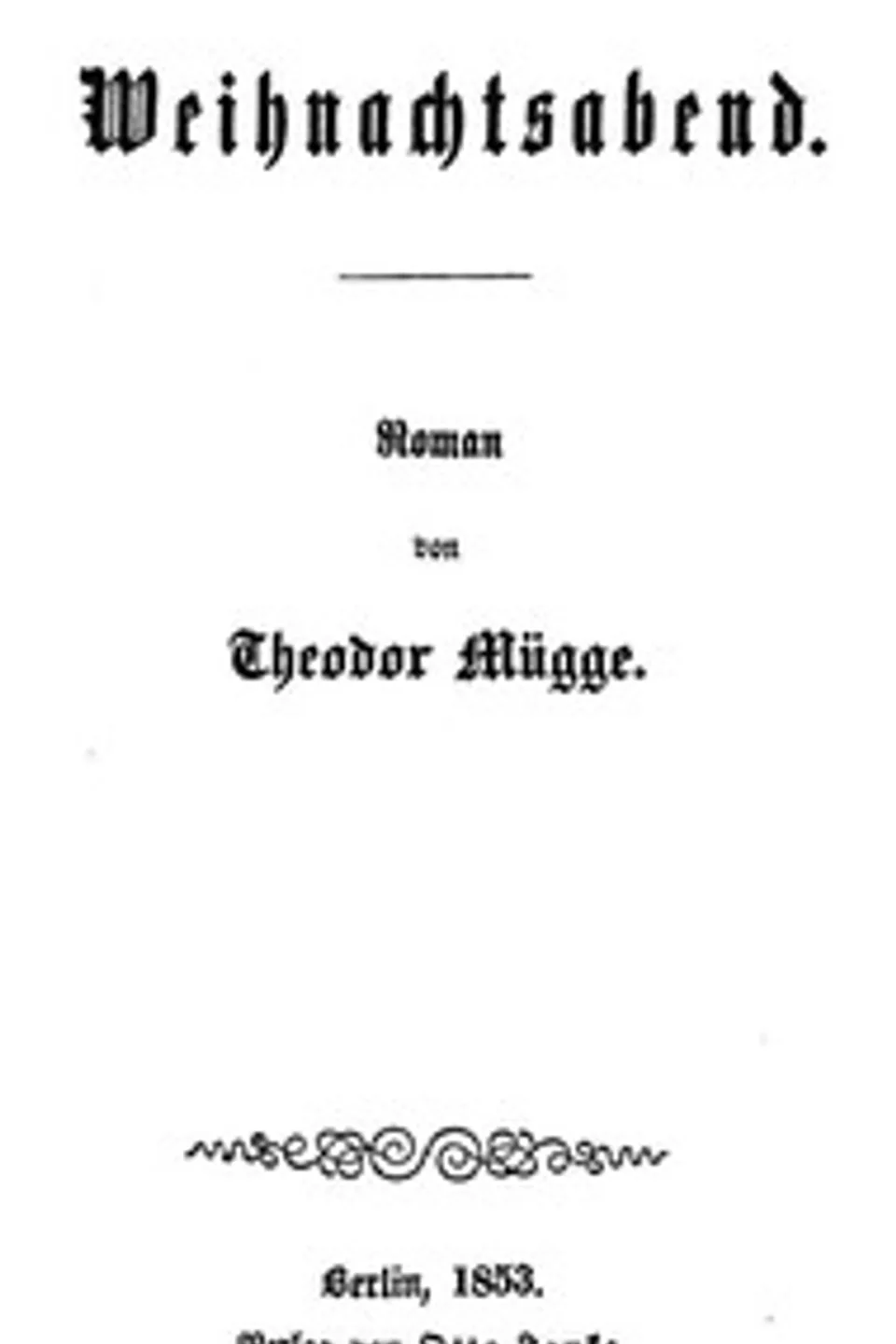 Weihnachtsabend, Theodor Mügge