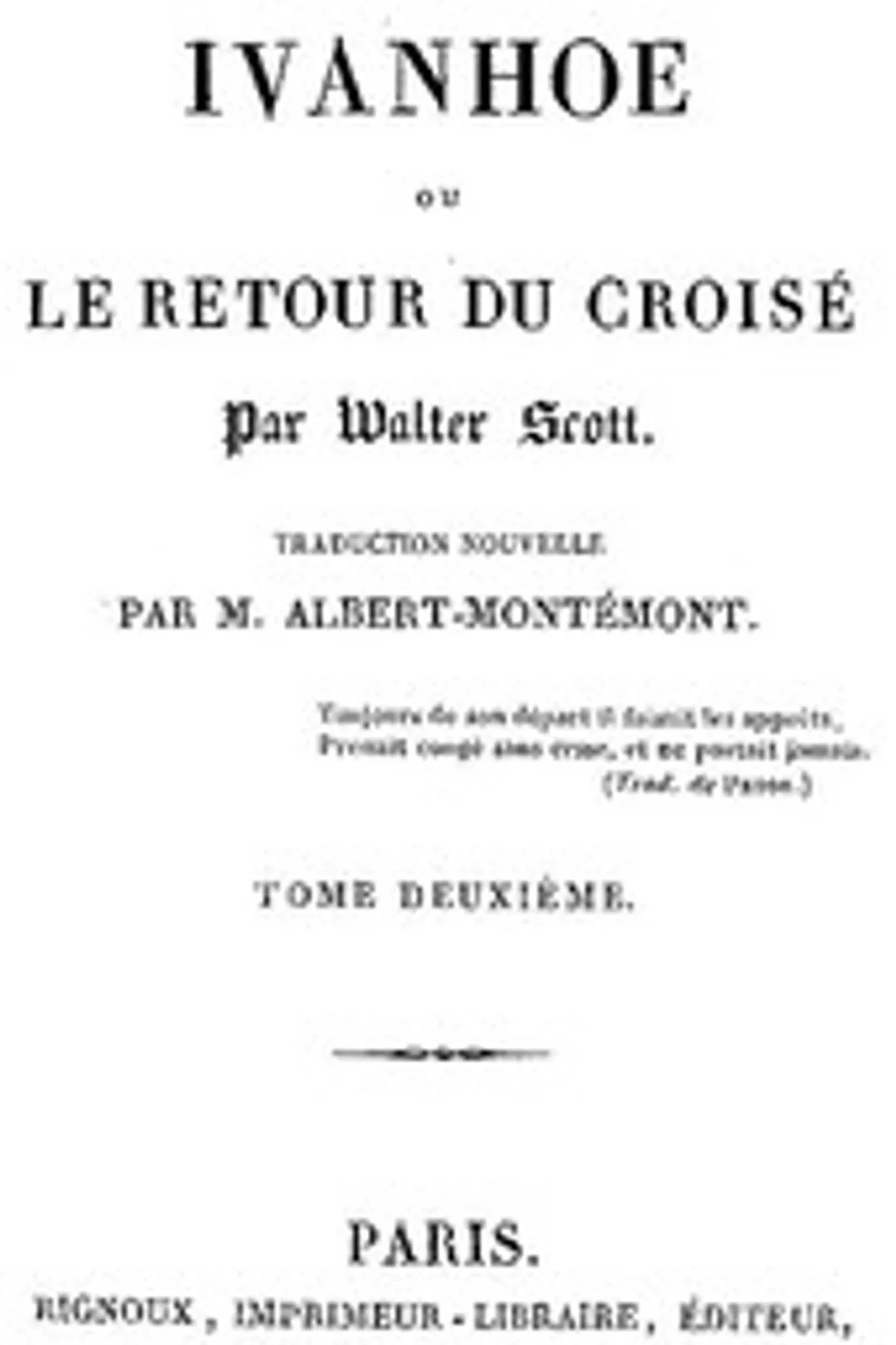 Ivanhoe (2/4): Le retour du croisé, Walter Scott