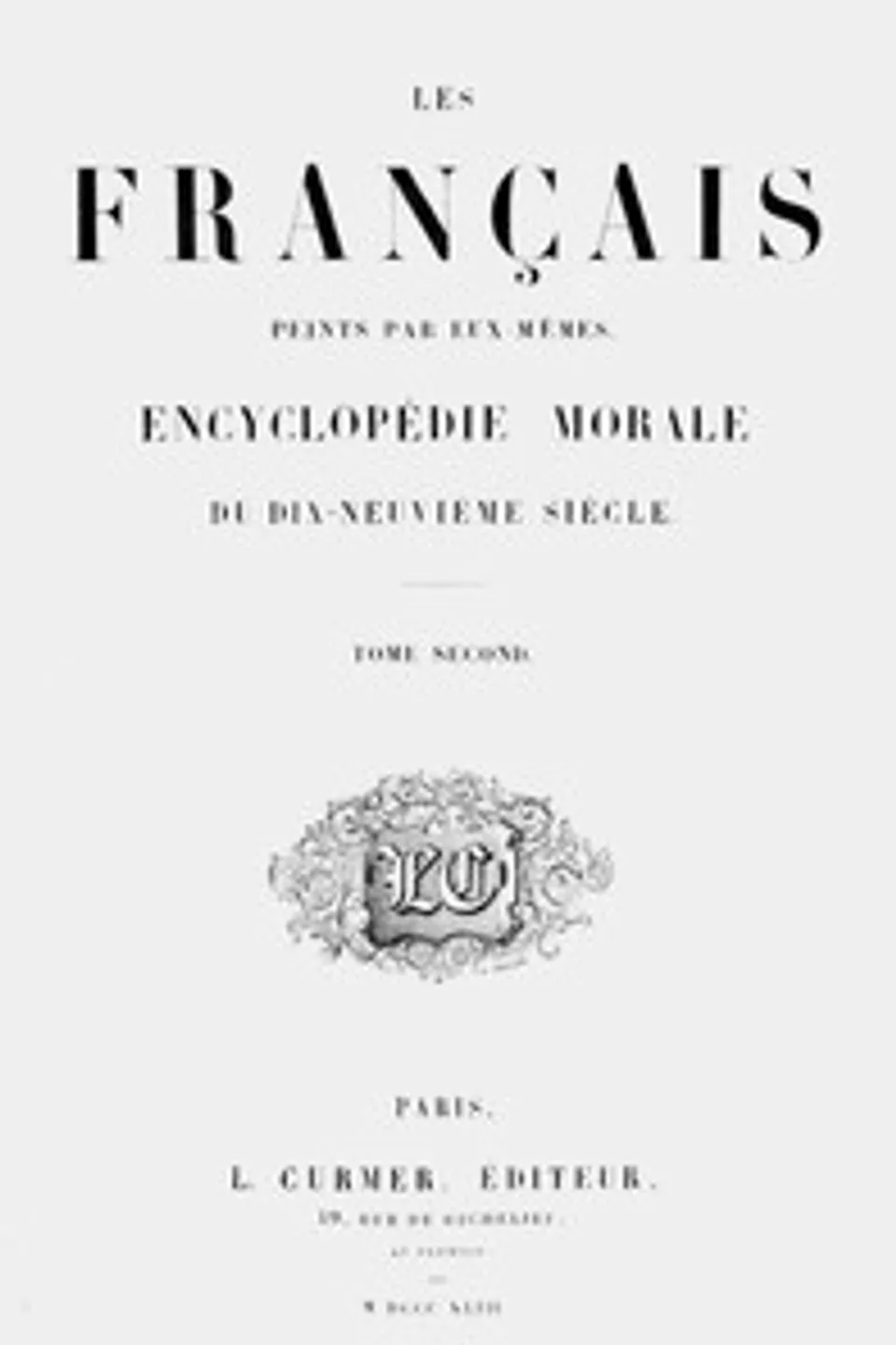 Les Français peints par eux-mêmes, tome 2: Encyclopédie morale du dix-neuvième siècle