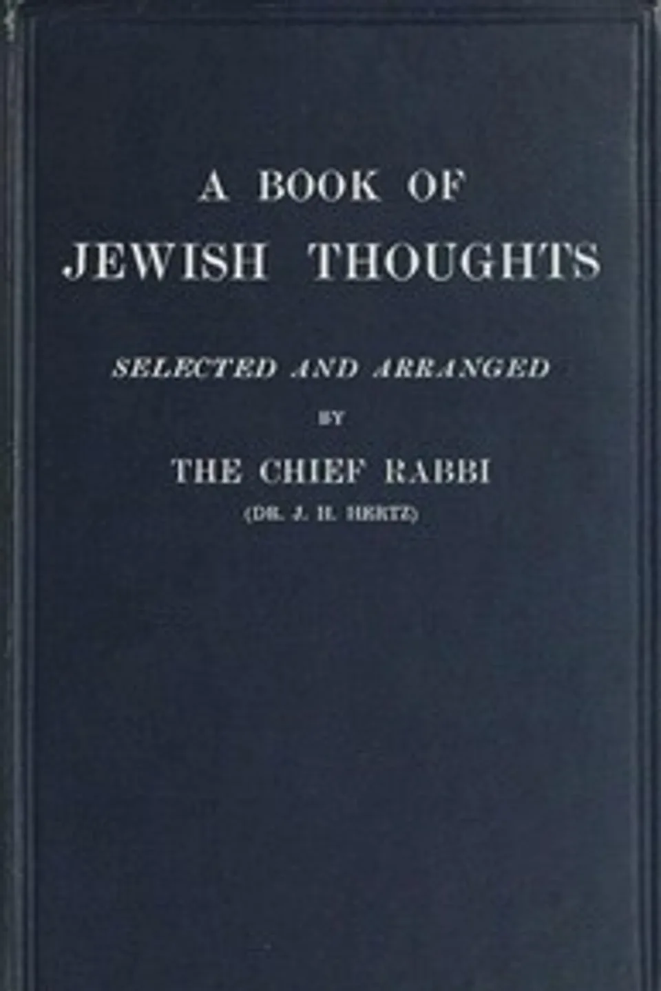 A Book of Jewish Thoughts