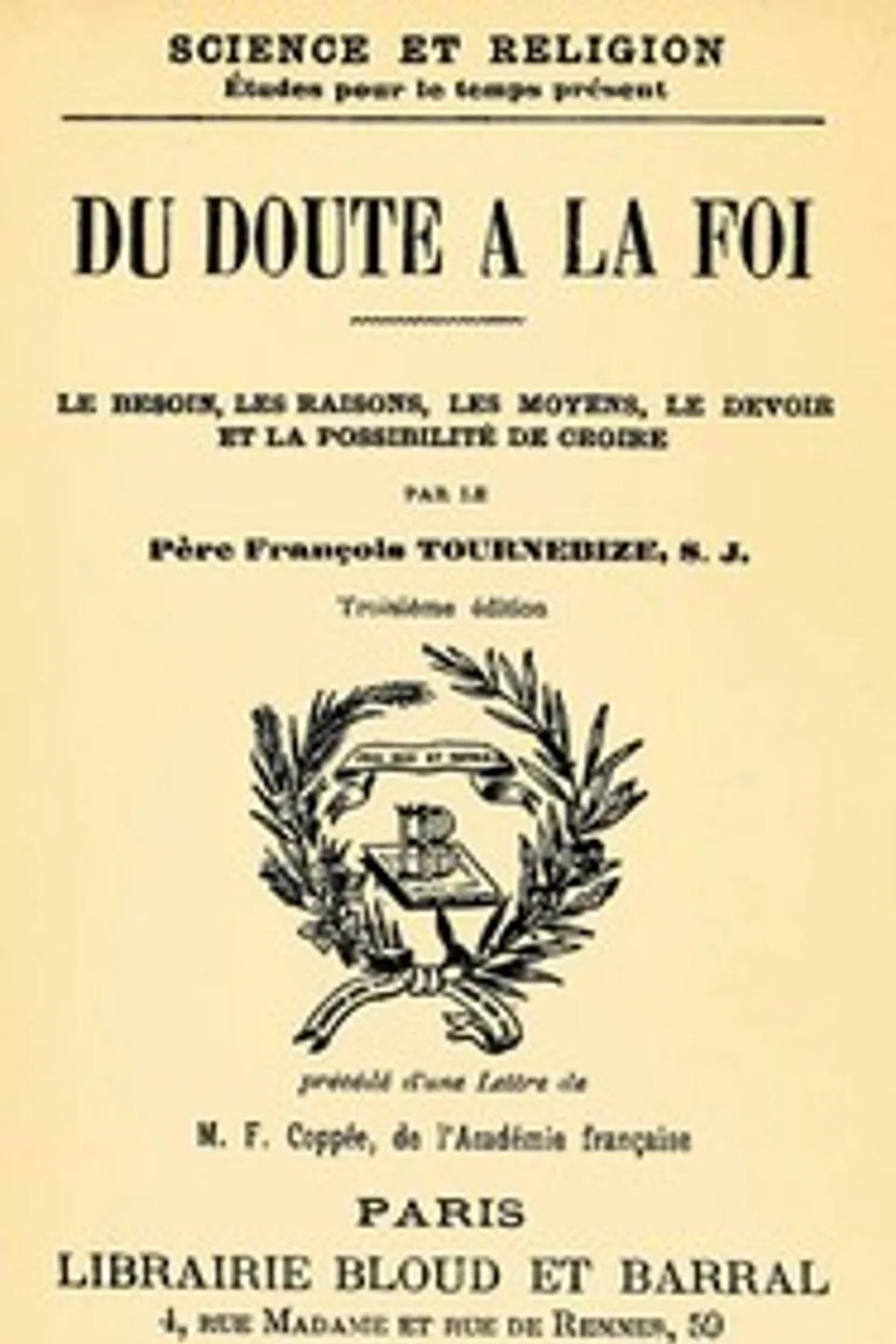 Du doute à la foi, François Tournebize