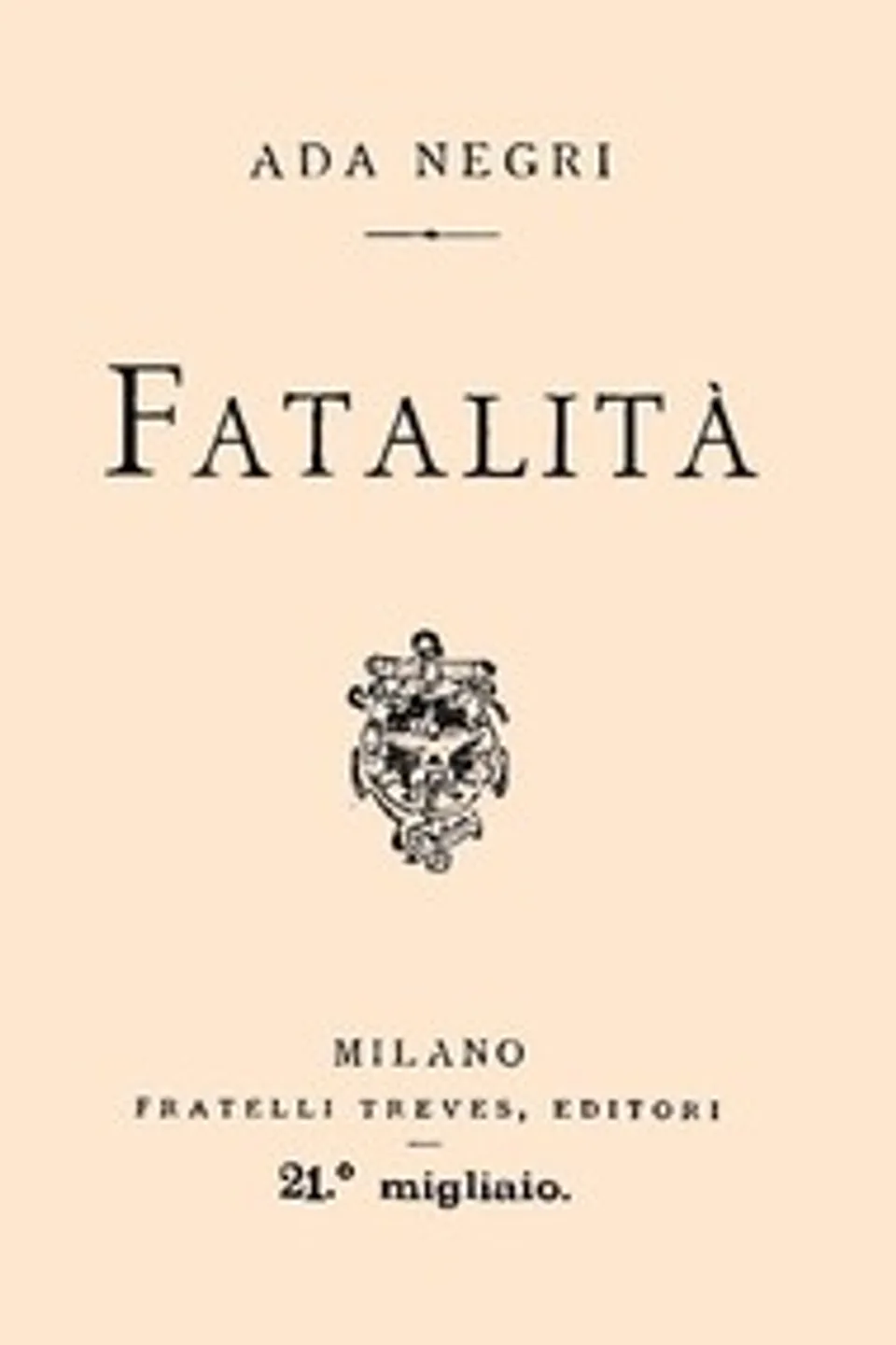 Fatalità, Ada Negri