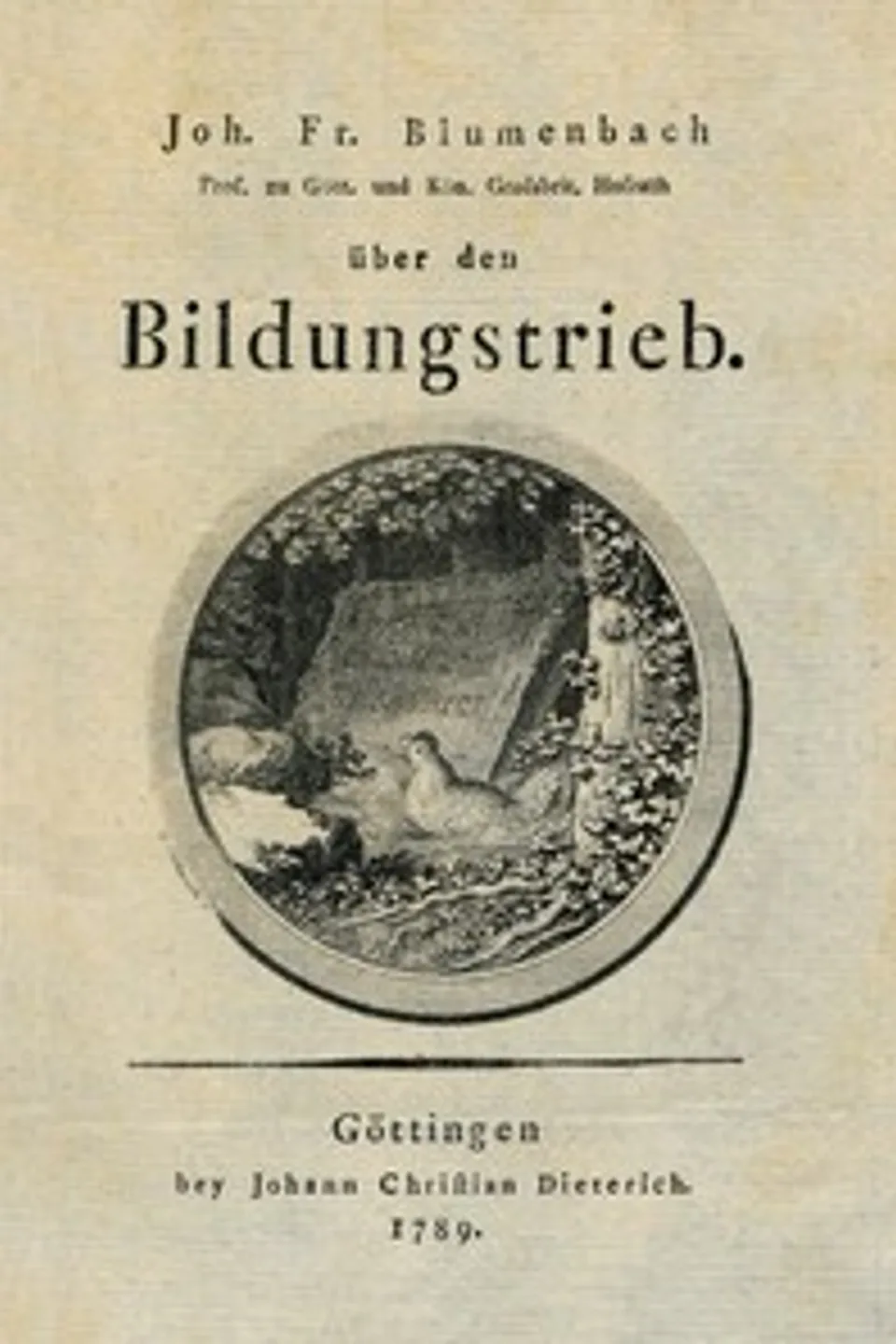 Über den Bildungstrieb, Johann Friedrich Blumenbach